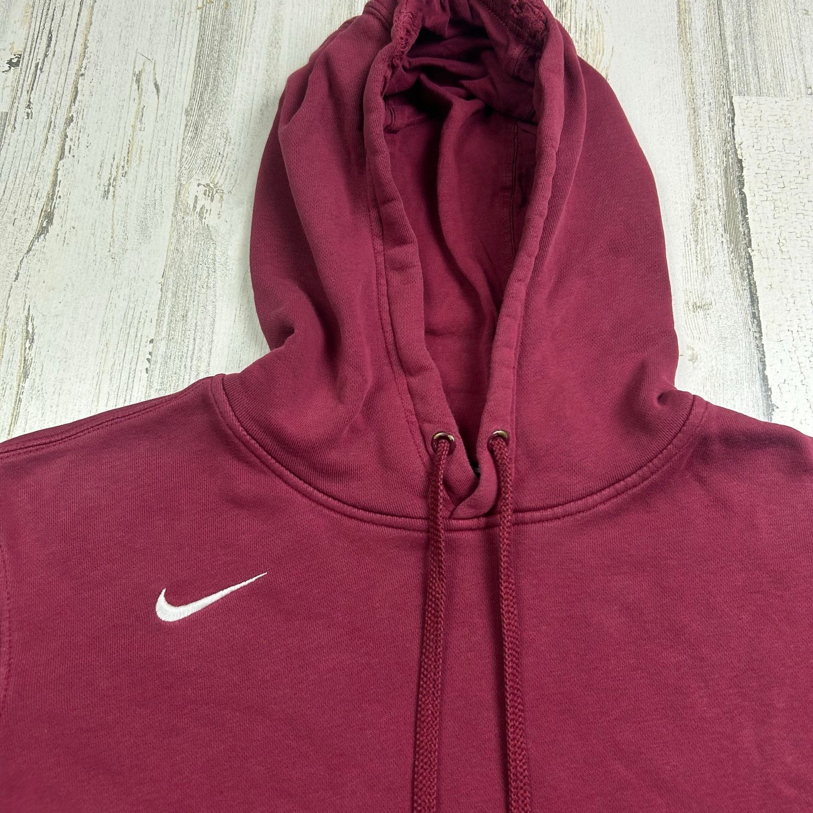 Nike Nike Maroon Club Fleece Pullover Hoodie Size M / US 6-8 / IT 42-44 - 2 Thumbnail
