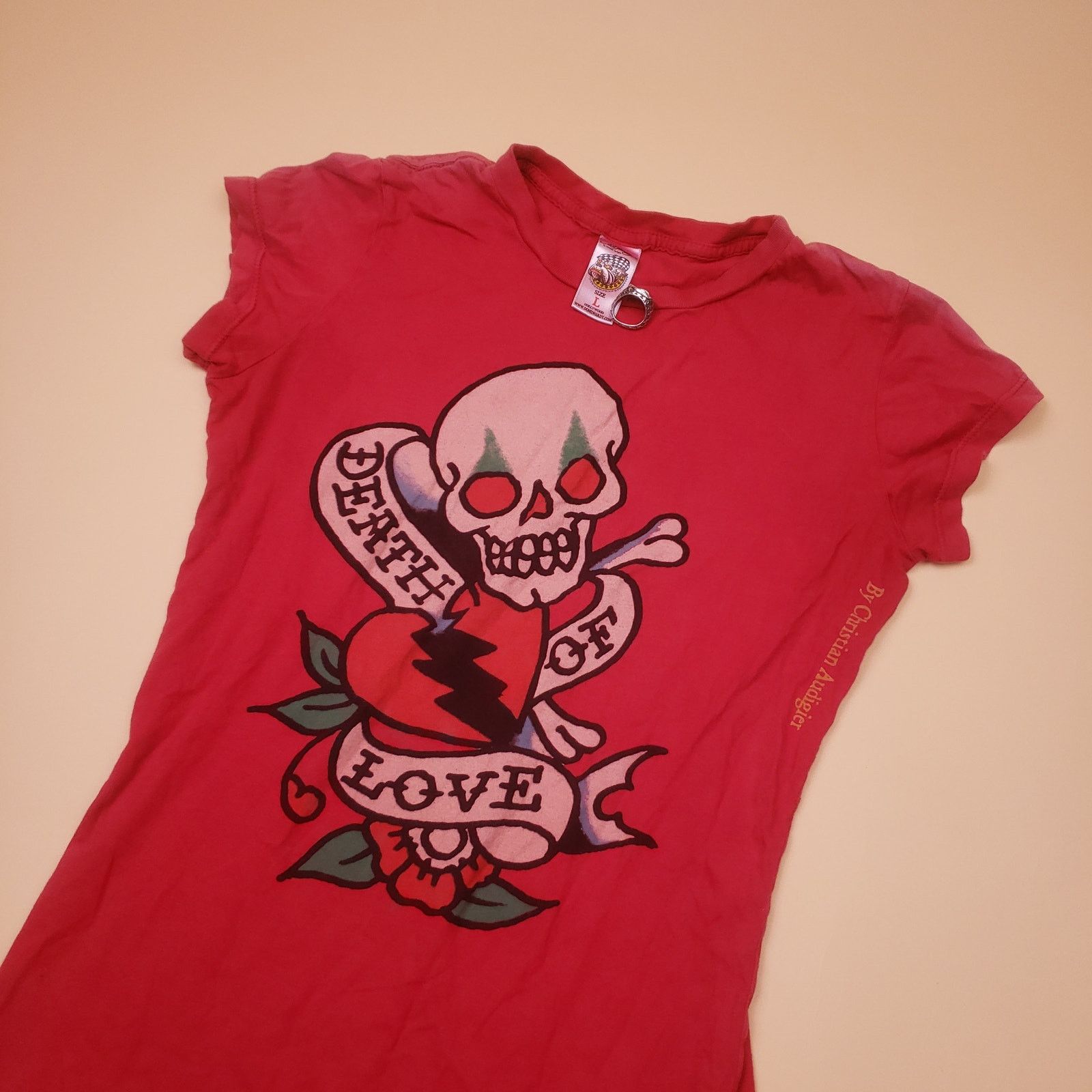 Ed Hardy Vintage y2k Ed Hardy T Shirt Dress Womens Christian Audigier Size L / US 10 / IT 46 - 7 Thumbnail