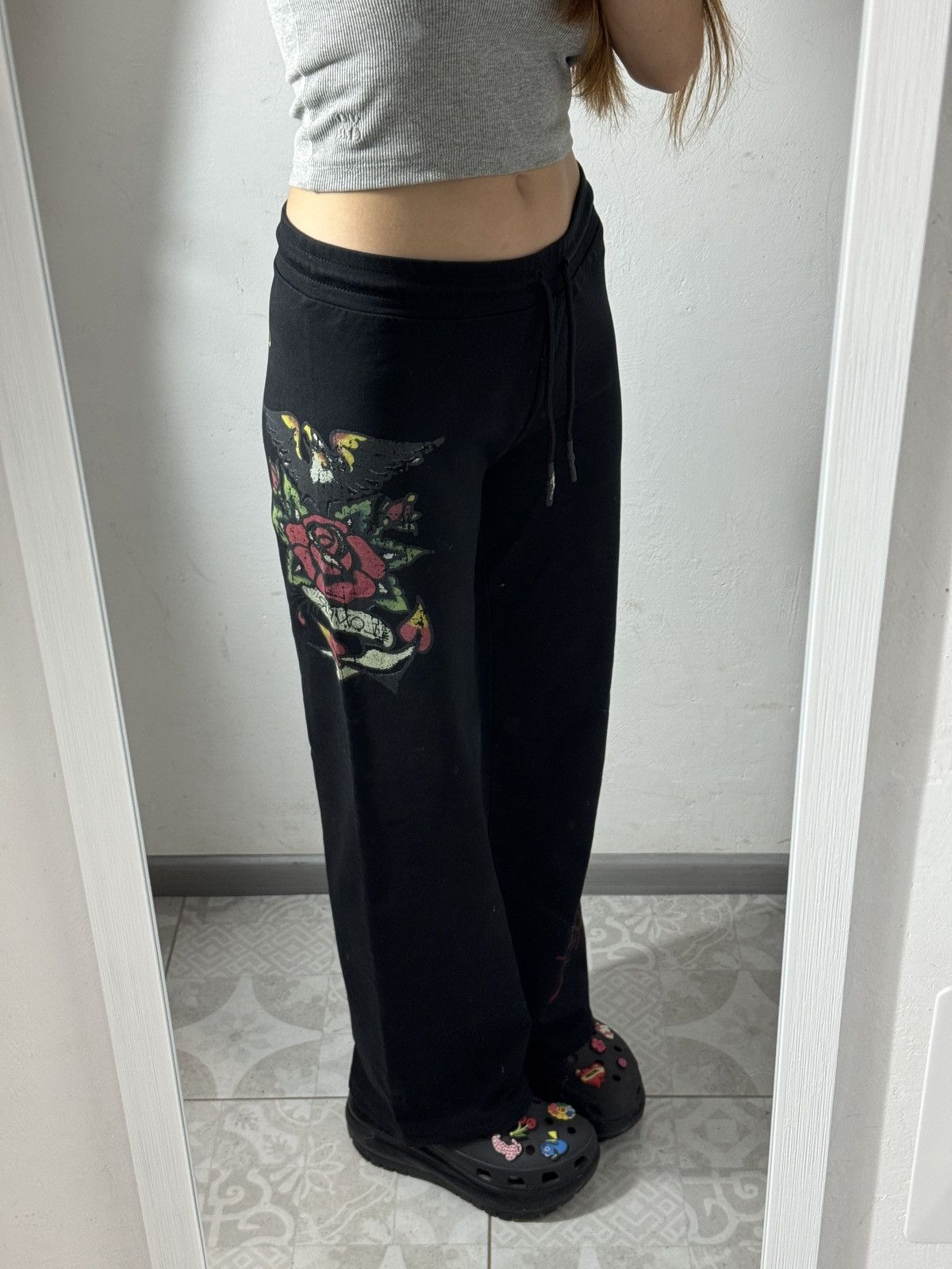 Ed Hardy ED HARDY x URBAN OUTFITTERS 2000s “LOVER” PANTS Size 28" / US 6 / IT 42 - 8 Thumbnail
