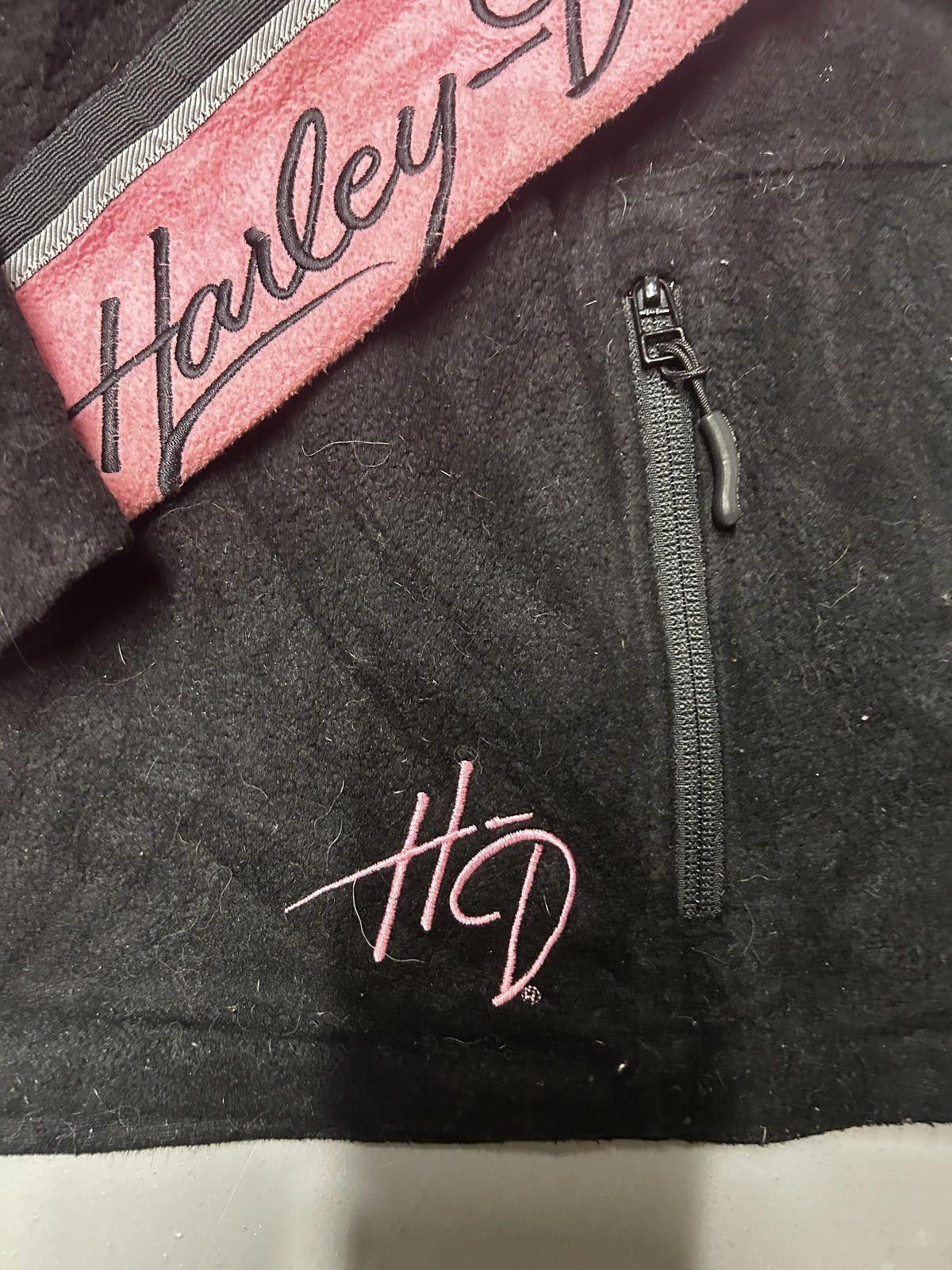 Harley Davidson Harley-Davidson Black and Pink Zip Jacket Size XL / US 12-14 / IT 48-50 - 3 Thumbnail