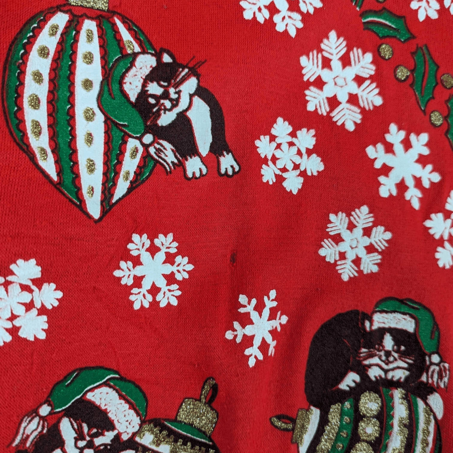 Vintage Vintage 90's NUT CRACKER Cat Full Print Christmas Jumper Size XXL / US 16-18 / IT 52-54 - 6 Thumbnail