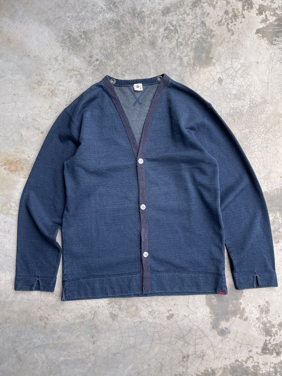 Eternal × Japanese Brand × Pure Blue Japan Pure indigo Eternal Cardigan Jacket Size US M / EU 48-50 / 2 - 1 Thumbnail