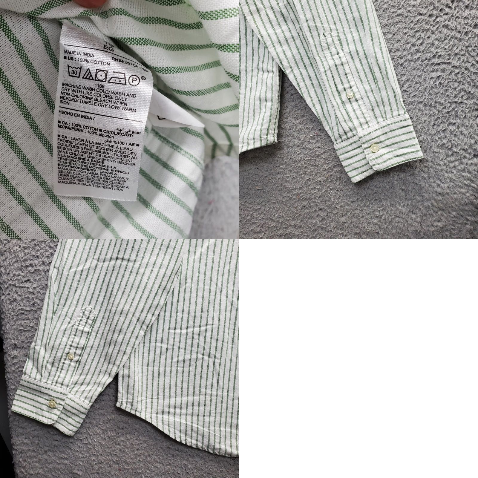 Old Navy Old Navy Everyday Shirt: Mens XL Button-Up Collared Mult striped, 100% Cotton, Regular Fit Size US XL / EU 56 / 4 - 8 Thumbnail