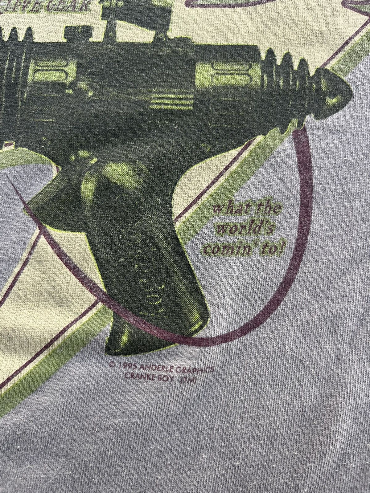 Vintage Vintage Cranke Boy Nuke Proof Protective Gear 1995’s Tshirt Size US XL / EU 56 / 4 - 7 Thumbnail