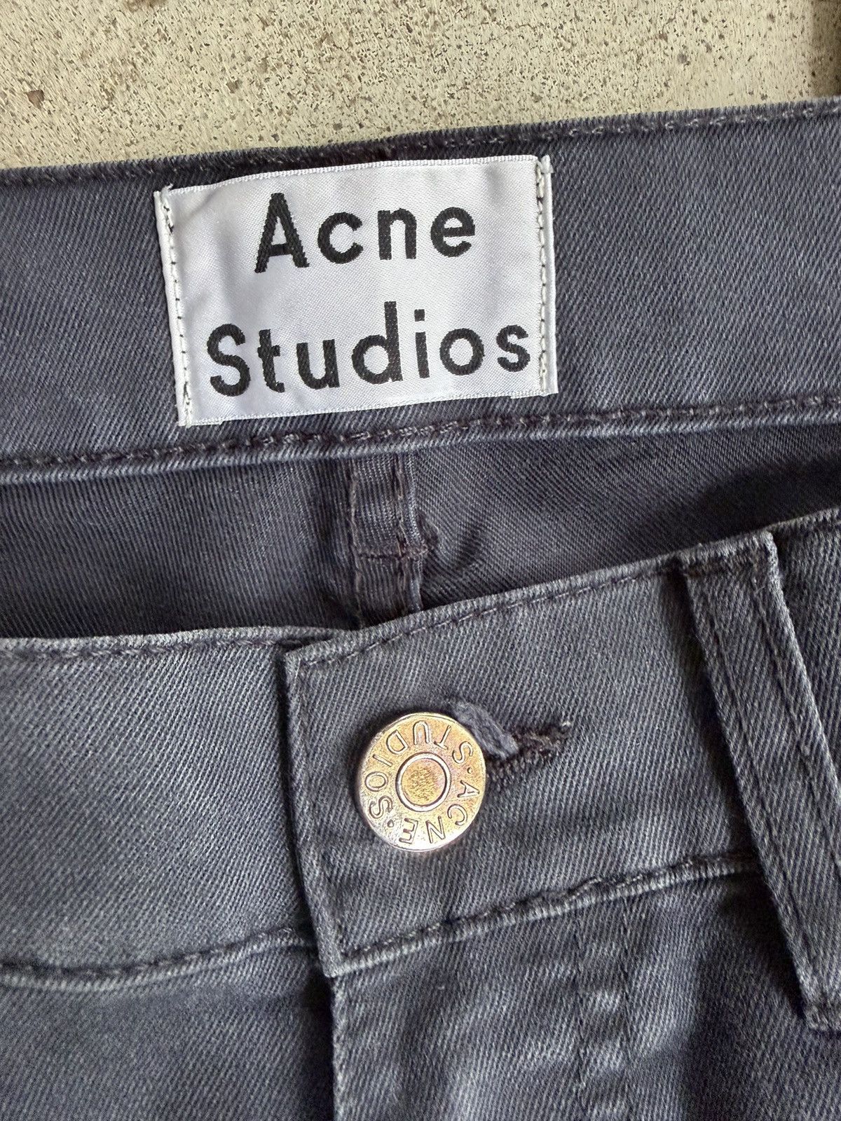 Acne Studios Ace Ups Black Khaki Denim Jeans Size US 32 / EU 48 - 3 Thumbnail