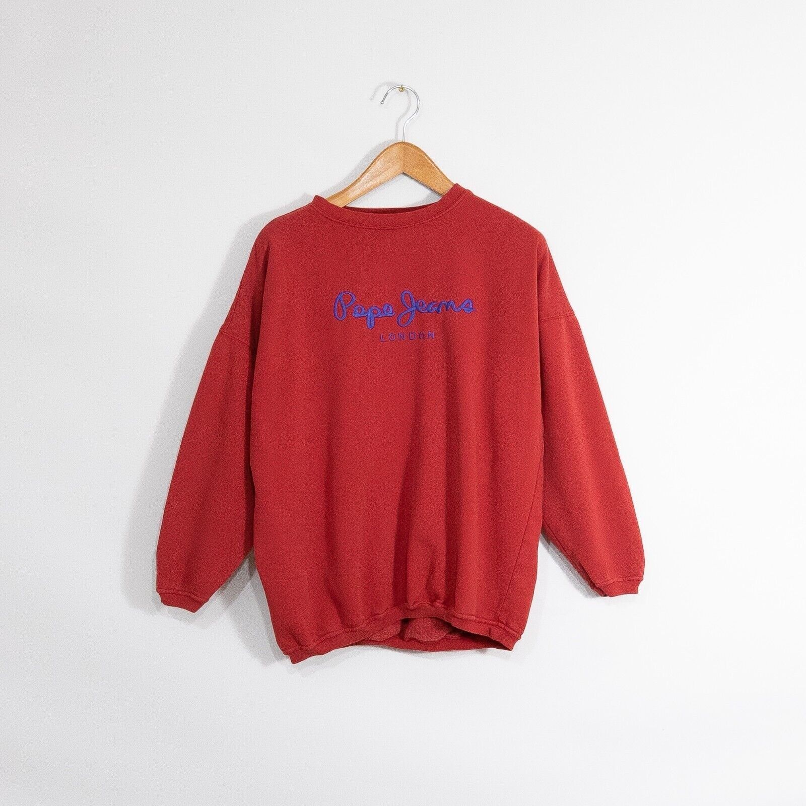 Vintage Vintage Pepe Jeans Sweatshirt Large - Faded Distressed Crop Size US L / EU 52-54 / 3 - 1 Thumbnail