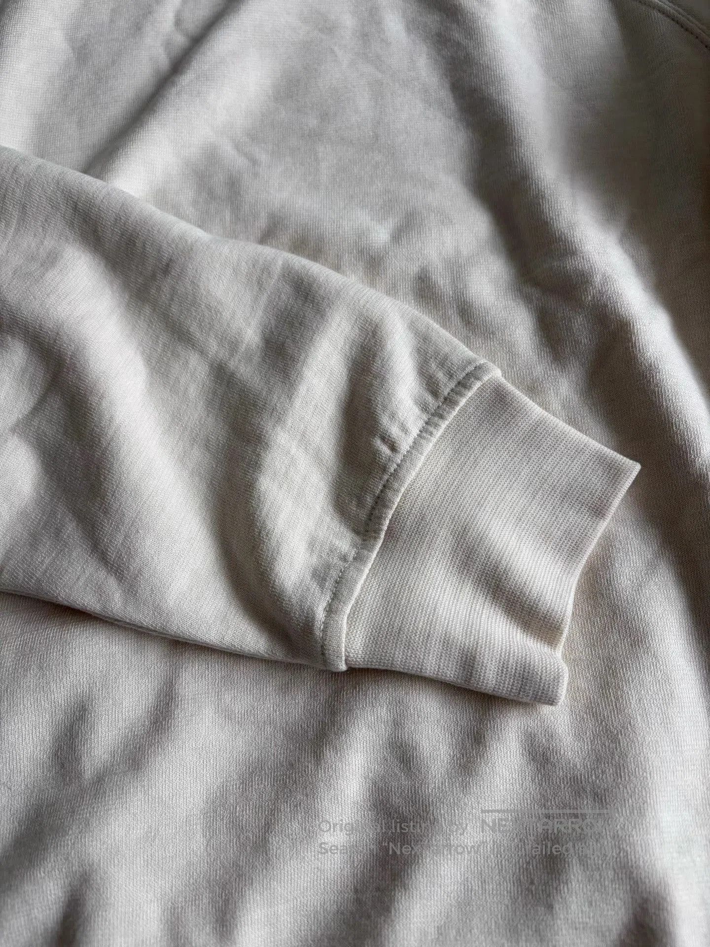 Lemaire White Long-Sleeve Sweatshirt Size L. Size US L / EU 52-54 / 3 - 5 Thumbnail