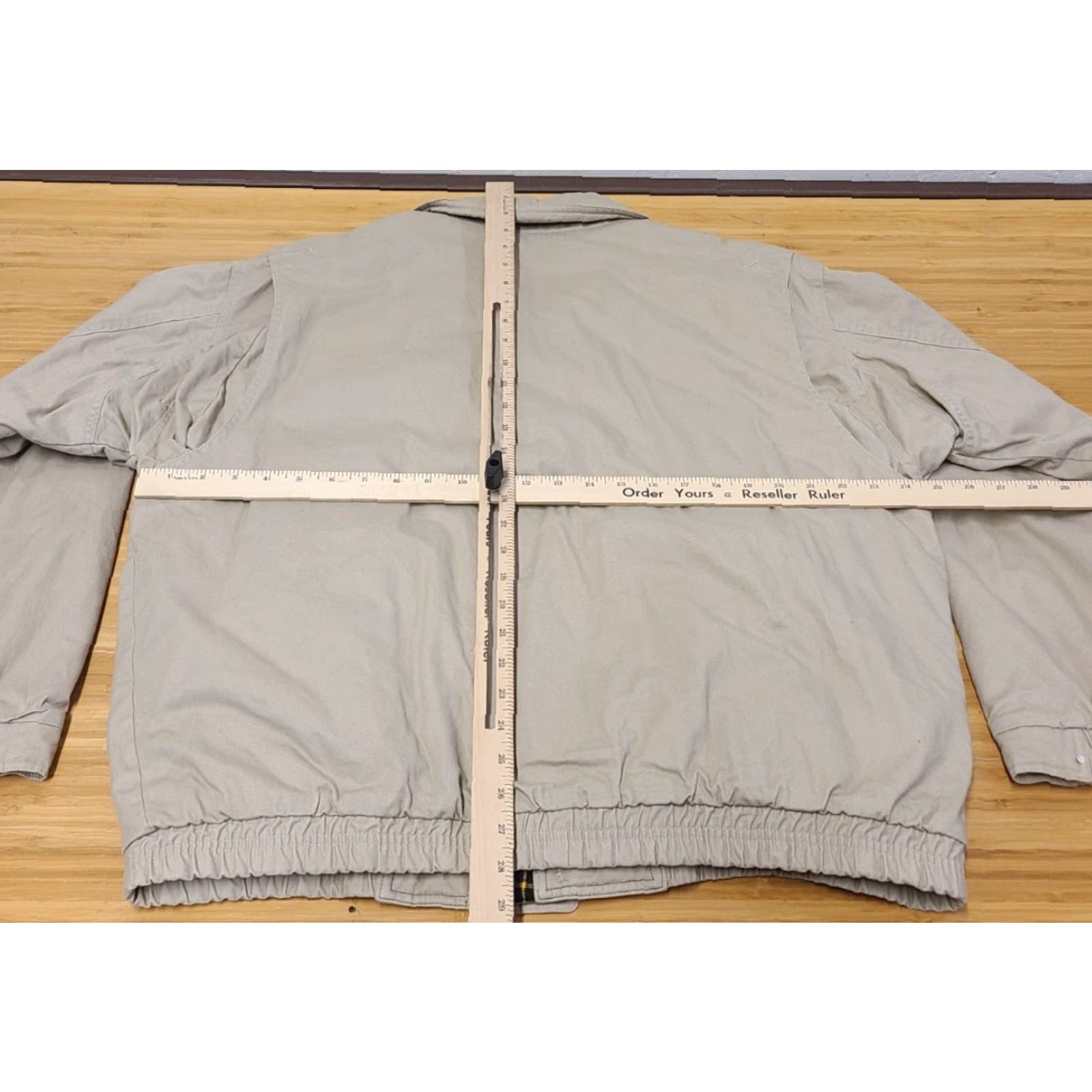 Lands' End Lands' End Jacket Men L Khaki Canvas Lined Overcoat Field Coat Portable Pockets Mid-Length Button Front Size US L / EU 52-54 / 3 - 6 Thumbnail