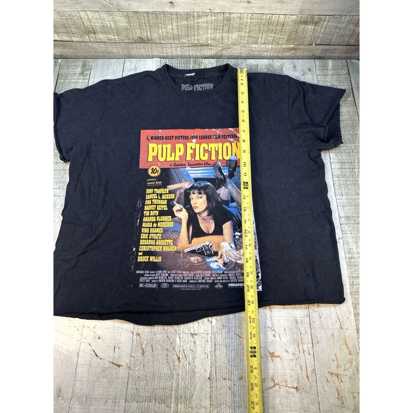 Vintage Pulp Fiction Movie Graphic T-Shirt Cut Off Sleeves Black M Medium Tee Mens Size US M / EU 48-50 / 2 - 2 Thumbnail