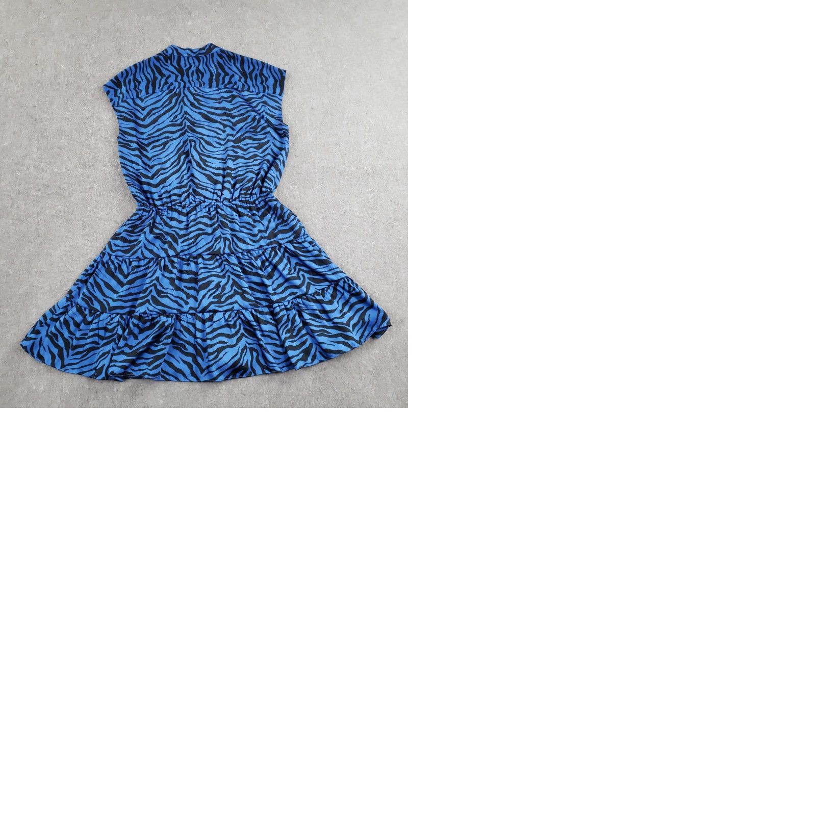 Rebecca Minkoff Rebecca Minkoff Dress Womens L Blue Zebra Print Sleeveless Fit & Flare Mini Size L / US 10 / IT 46 - 9 Thumbnail