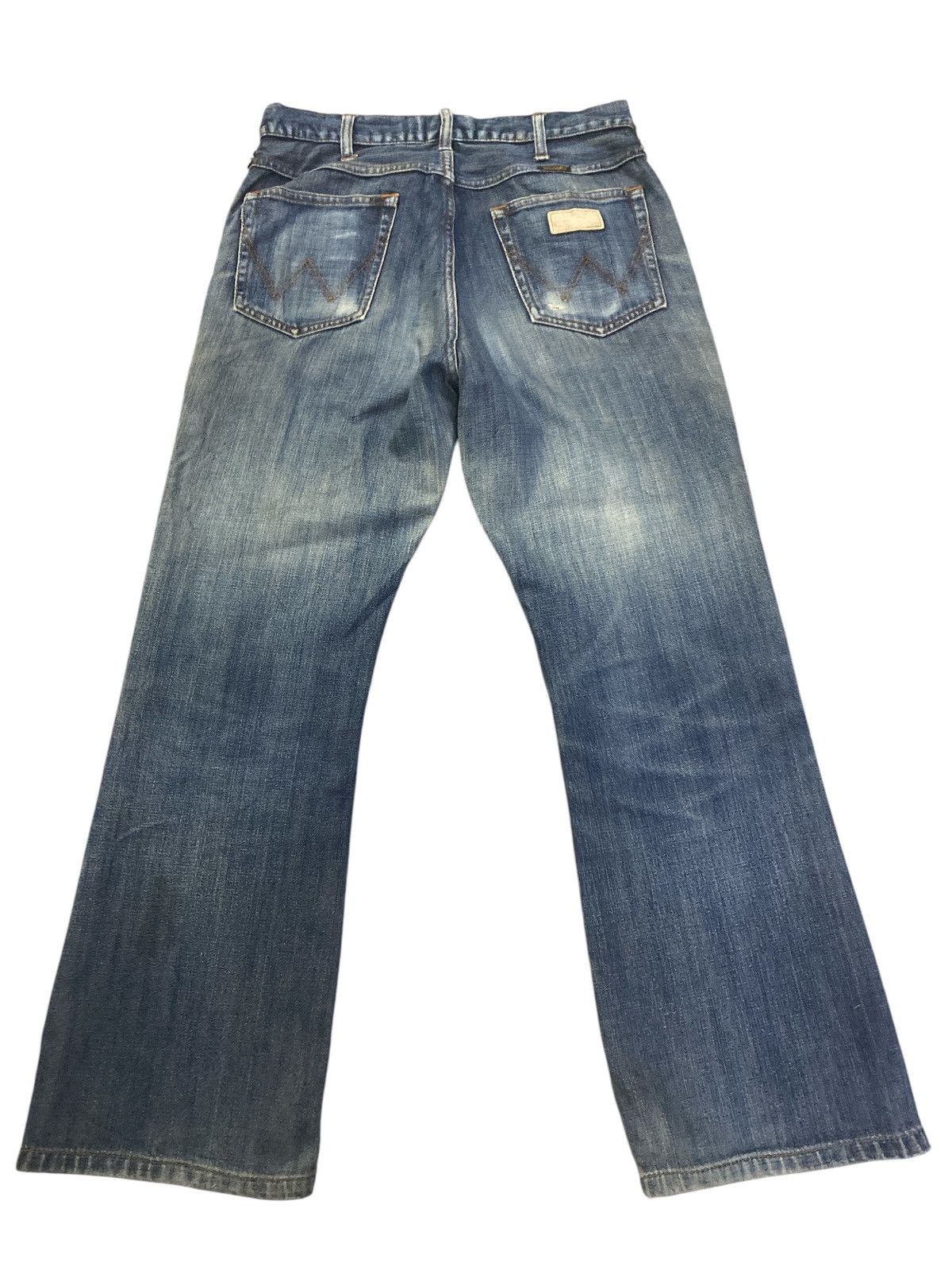 Vintage × Wrangler Wrangler Distressed Flared Denim Size US 31 - 9 Thumbnail