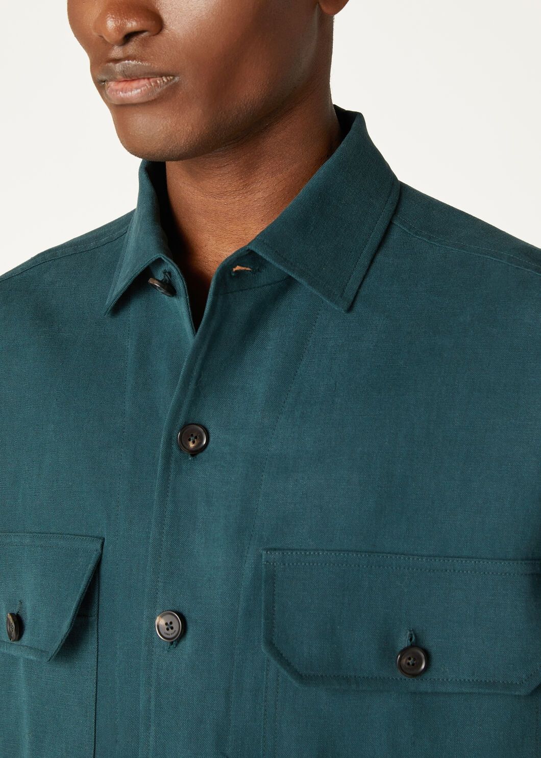 Loro Piana o1w1db10725 FAO7468 Vincenzo Overshirt in Mint Blue Size US S / EU 44-46 / 1 - 3 Thumbnail