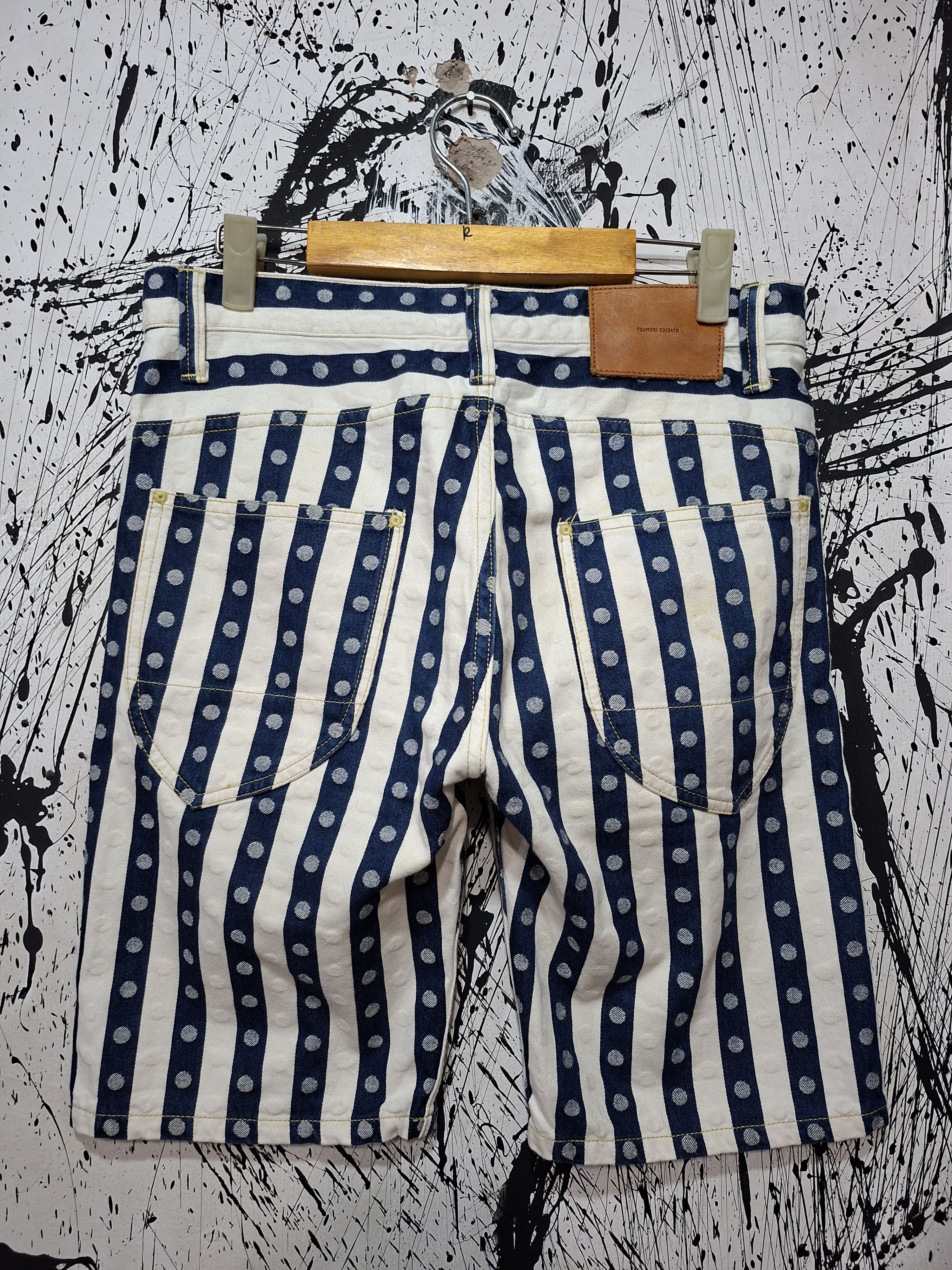 Issey Miyake 90'S ISSEY MIYAKE TSUMORI CHISATO STRIPE AND POLKA DOT PANTS Size US 32 / EU 48 - 5 Thumbnail