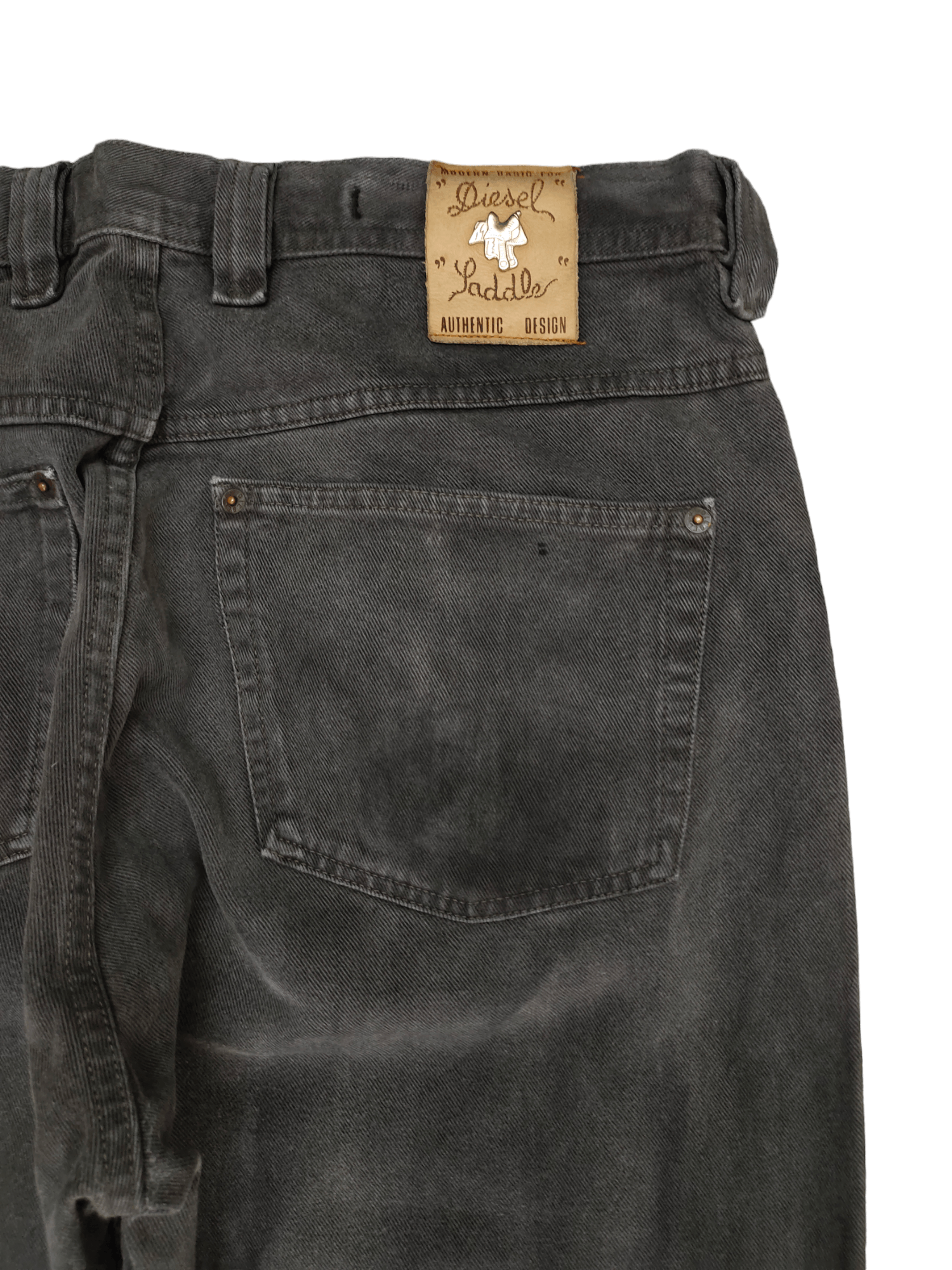 Diesel Rare Baggy Jean Diesel Saddle Black Faded Wide Leg Denim Y2k Size US 36 / EU 52 - 12 Thumbnail