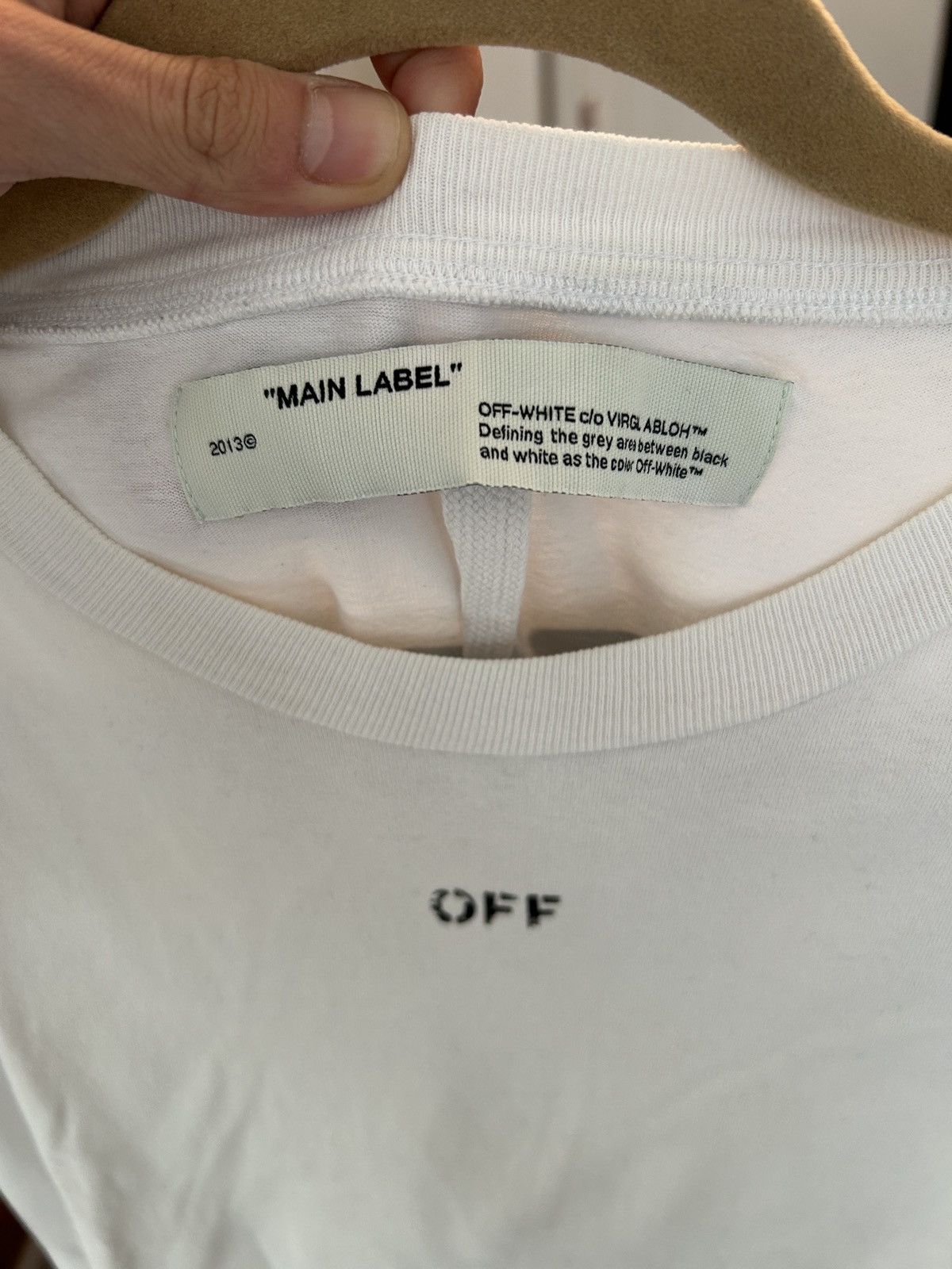 Fashion Off White Industrial Tee Off White Main Label Industrial