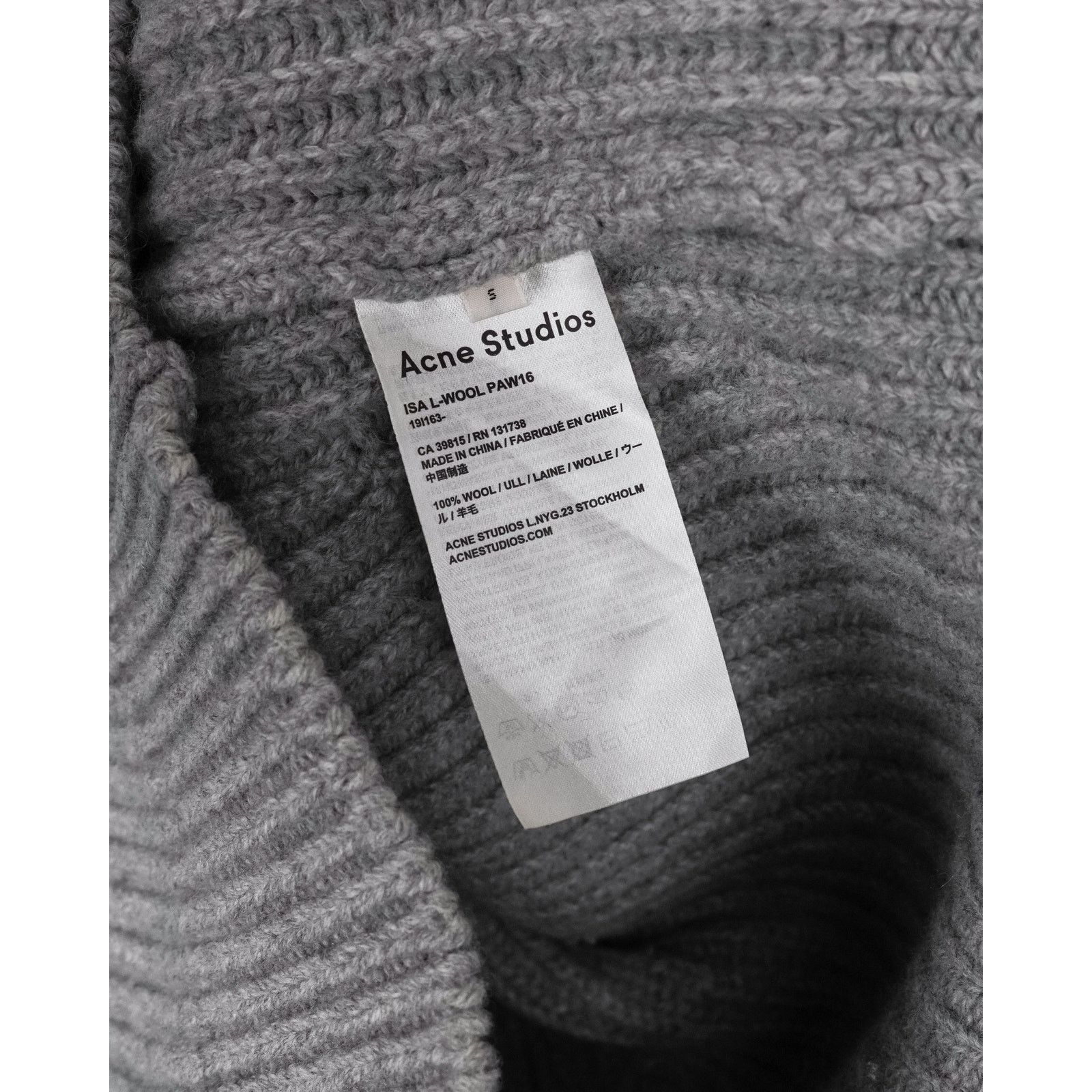Acne Studios Acne studios grey wool knit roll neck warm fashion sweater Size S / US 4 / IT 40 - 11 Thumbnail