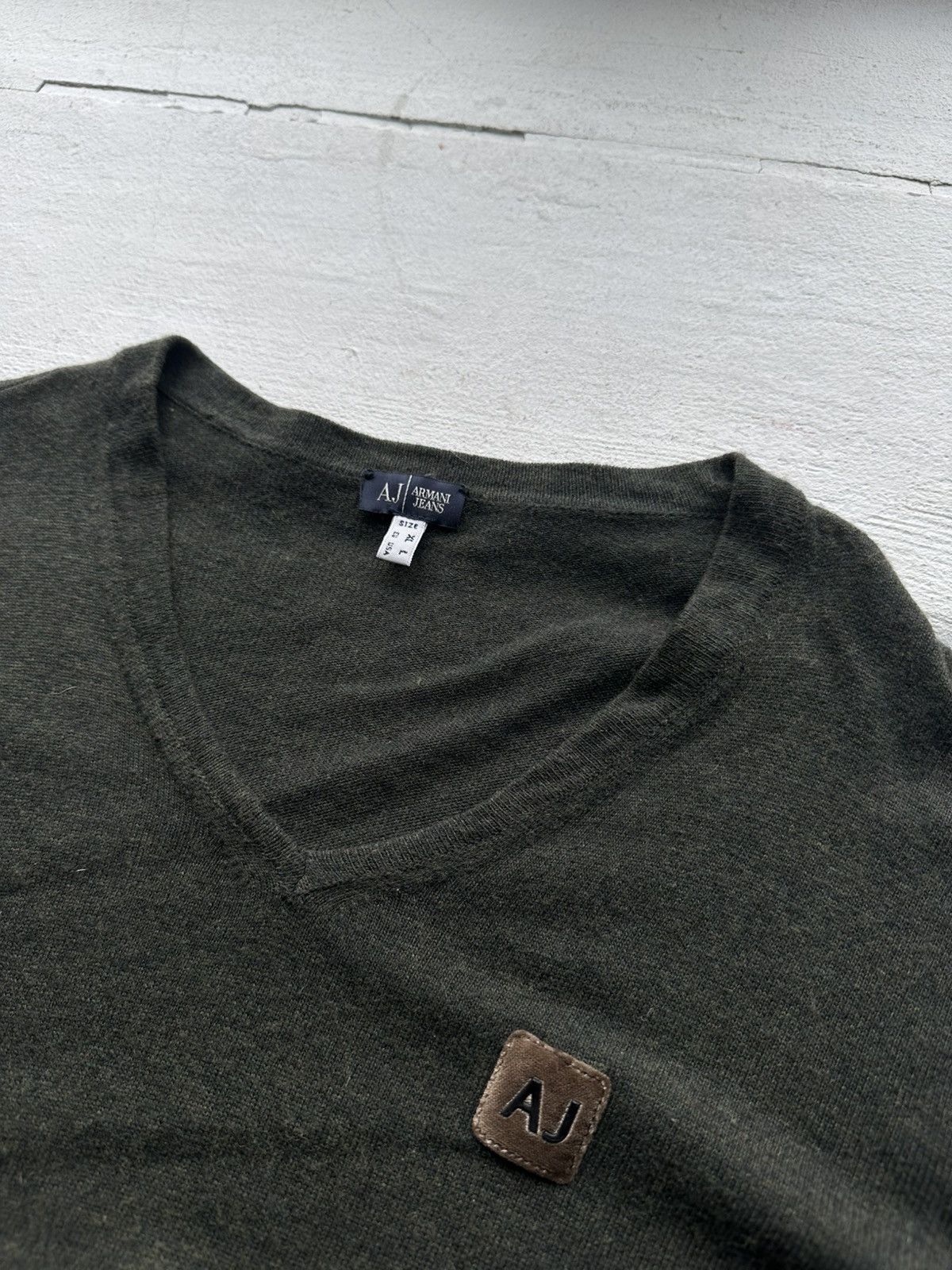 Armani 🚨ARMANI JEANS LONGSLEEVE SWEATER VNTG 90s Italy V NECK Size US XL / EU 56 / 4 - 4 Thumbnail