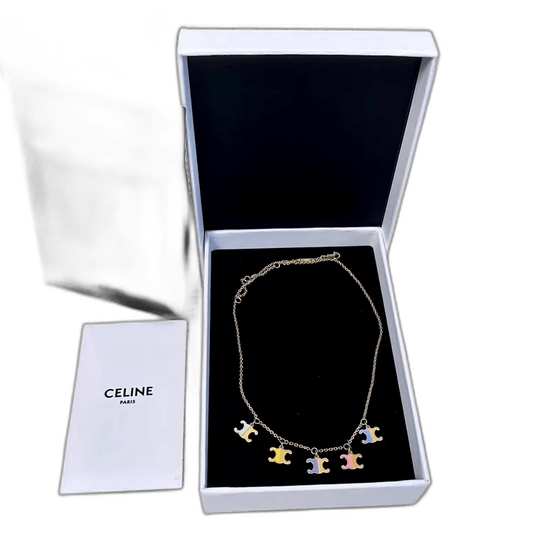 Celine CELINE Colorful Logo Necklace New Condition Size ONE SIZE - 1 Thumbnail