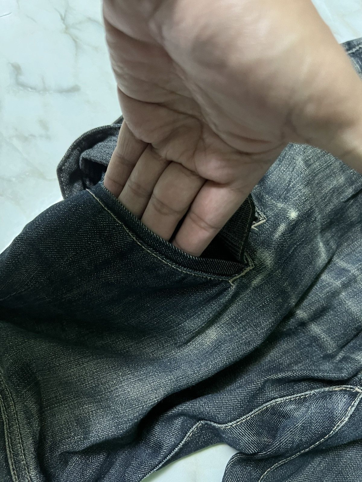 Japanese Brand × PPFM 💥DOUBLE WAIST💥PPFM MULTIPOCKET DISTRESS PUNK JEAN Size US 31 - 10 Thumbnail