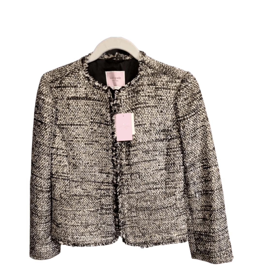 Kate Spade NWT Kate Spade party tweed blazer jacket womens size 2 Size XS / US 0-2 / IT 36-38 - 1 Thumbnail