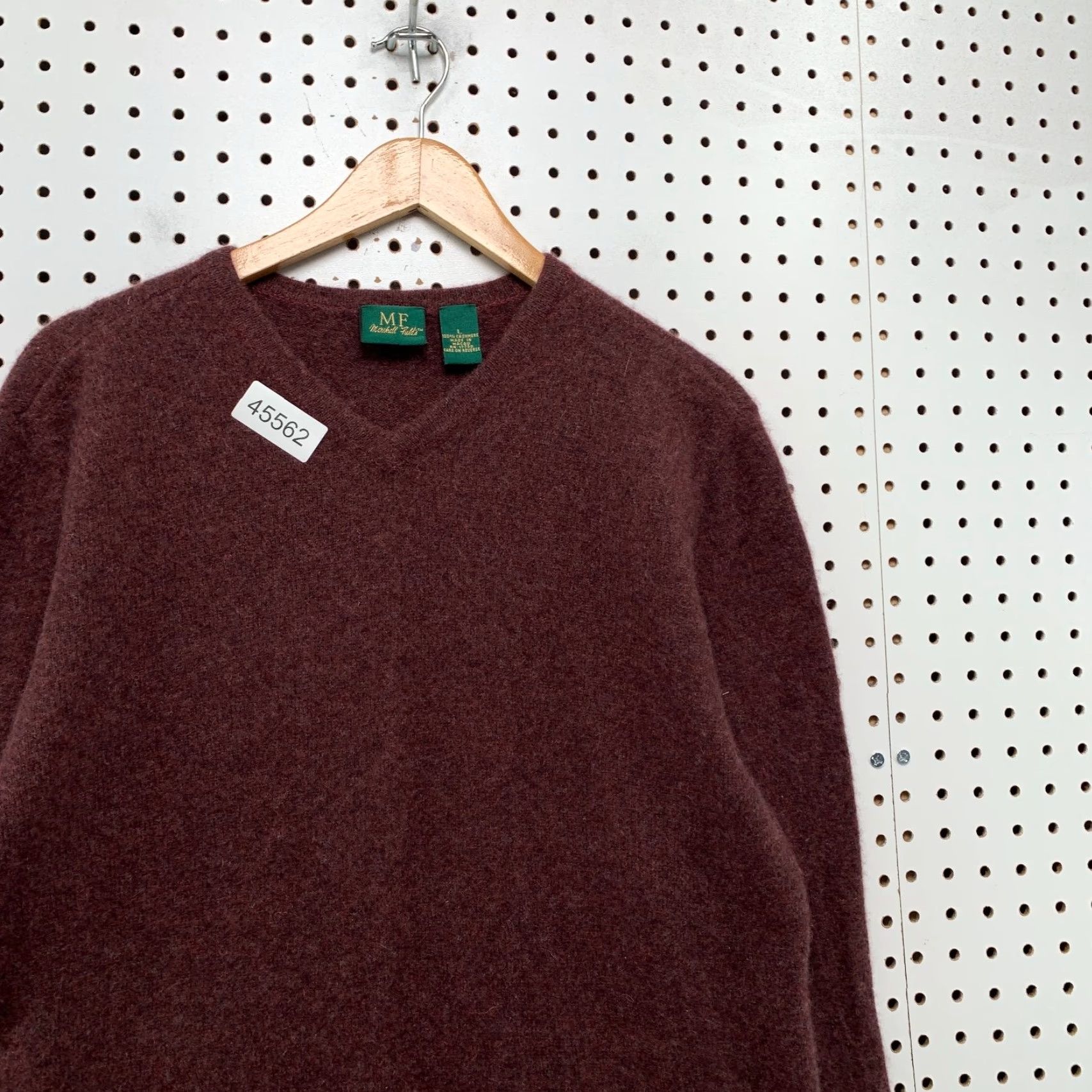 Vintage VINTAGE Marshall Field's 100% Cashmere Sweater Mens Large Brown V-Neck Pullover Knit Size US L / EU 52-54 / 3 - 5 Thumbnail