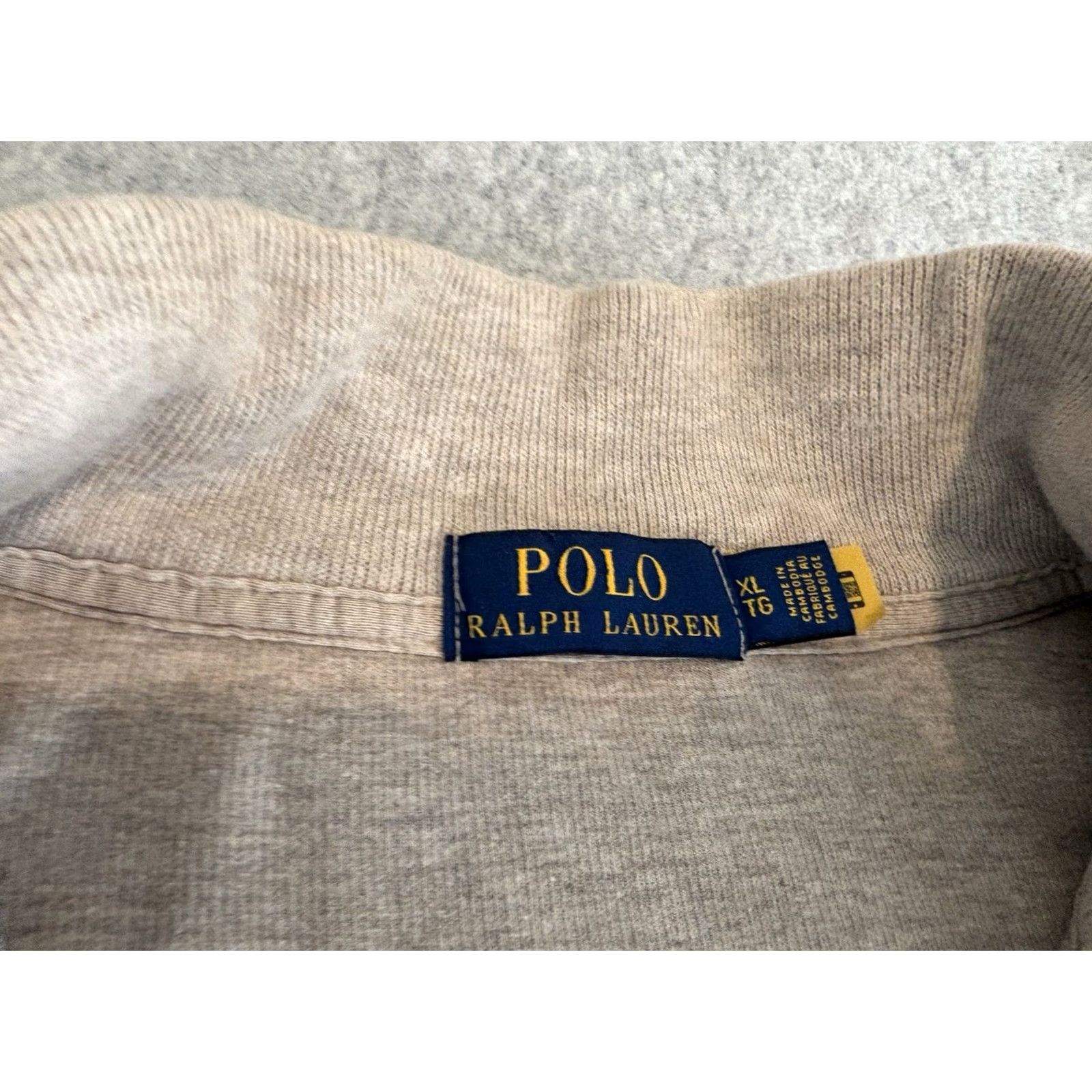 Polo Ralph Lauren Polo Ralph Lauren Pullover Sweater Quarter Zip Beige w/ Pony Mens XL Size US XL / EU 56 / 4 - 2 Thumbnail