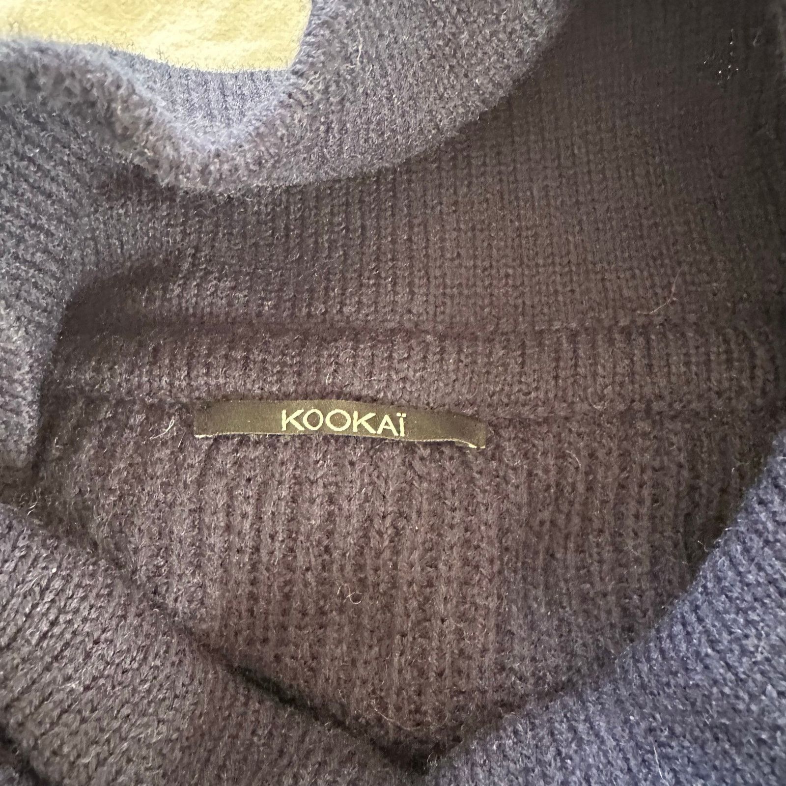 Other Kookai Navy Wool Chunky Knit Cowl Neck Sweater Size M Size M / US 6-8 / IT 42-44 - 13 Thumbnail