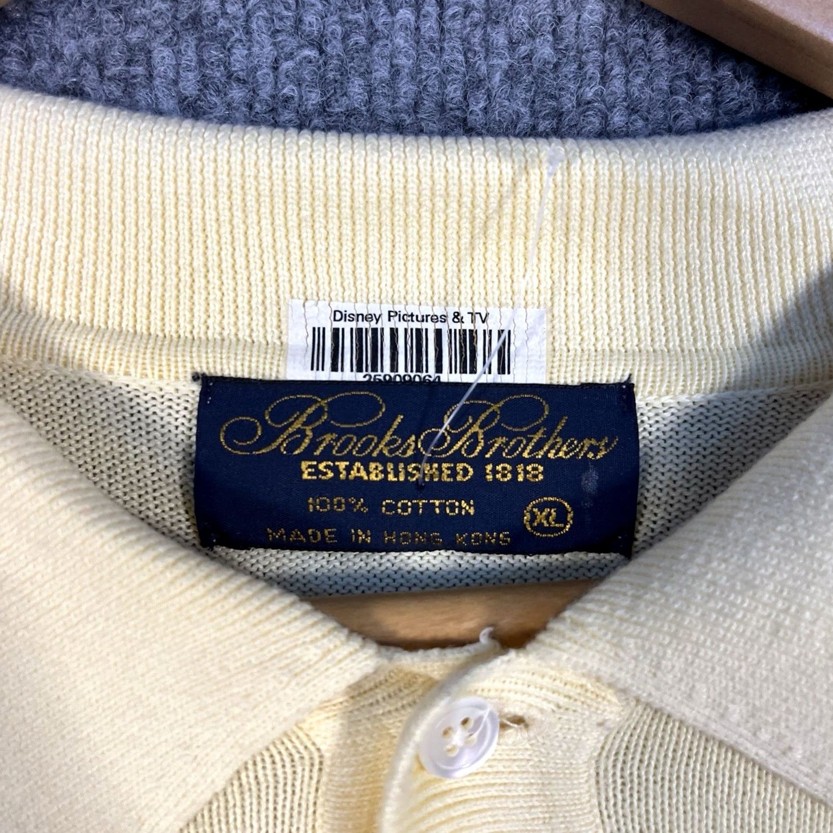 Brooks Brothers VINTAGE Brooks Brothers Country Club Polo Sweater XL Yellow Mens Long Sleeve Pullover 100% Cotton 90s Size US XL / EU 56 / 4 - 3 Thumbnail