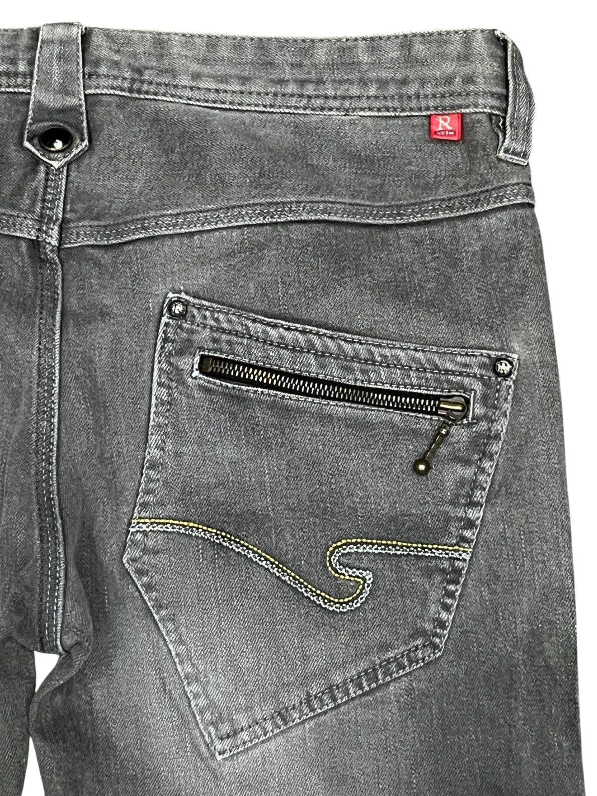 Nicole Club Nicole Japan Charcoal Gray Flare Stretch Denim Harajuku Punk Size US 31 - 11 Thumbnail