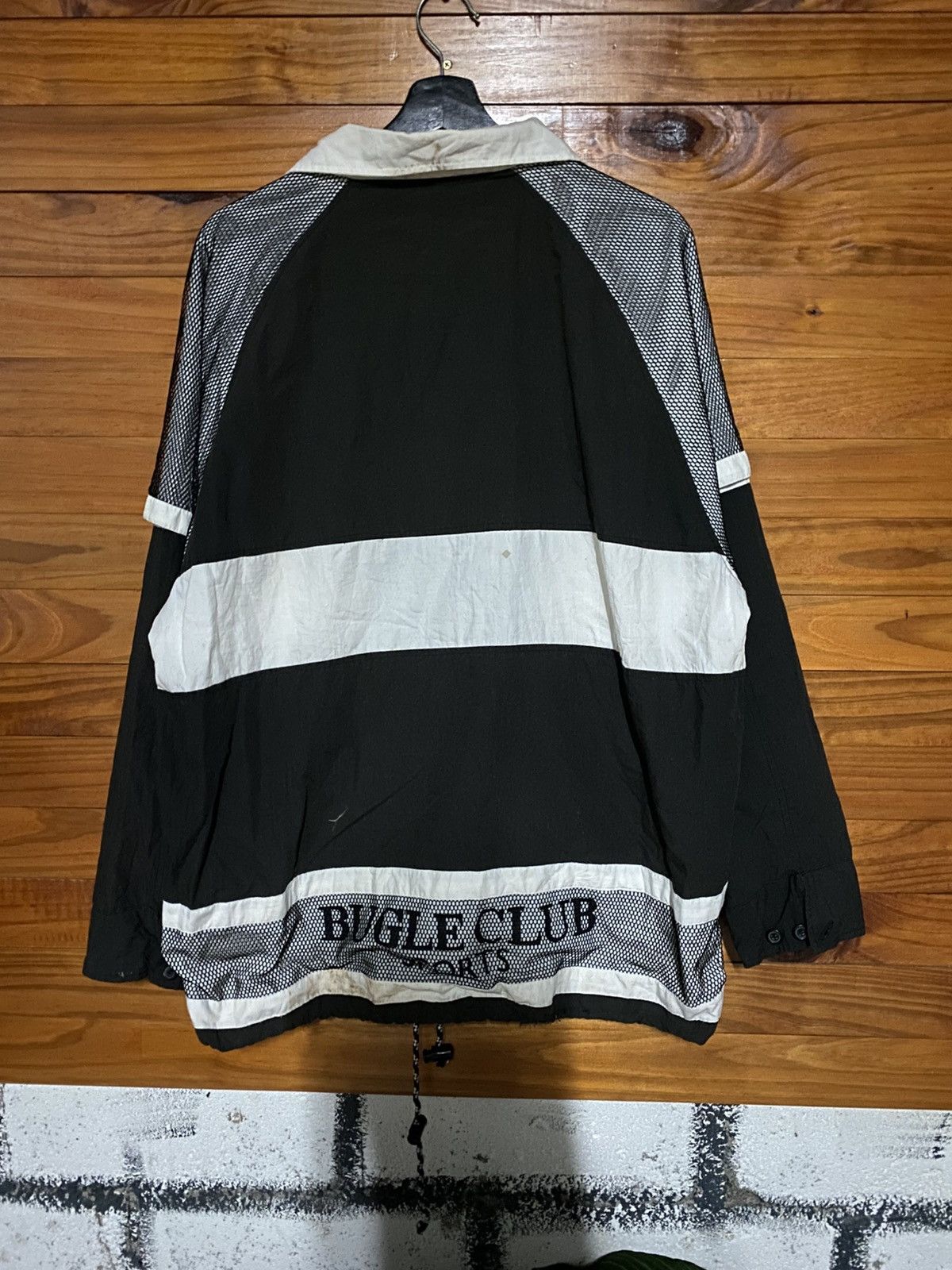 Bugle Boy Vintage Bugle Club Windbreaker | 90s Unisex Black & White Size US L / EU 52-54 / 3 - 11 Thumbnail