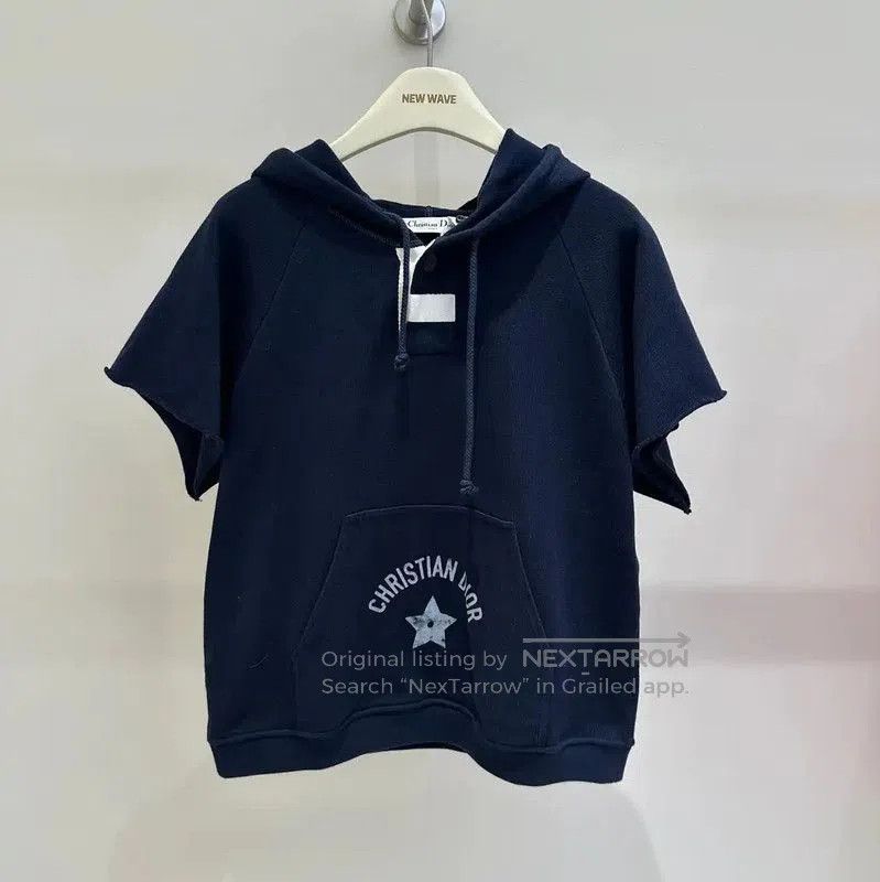 Dior Dior Short Sleeve Cotton Hoodie . Size L / US 10 / IT 46 - 1 Thumbnail