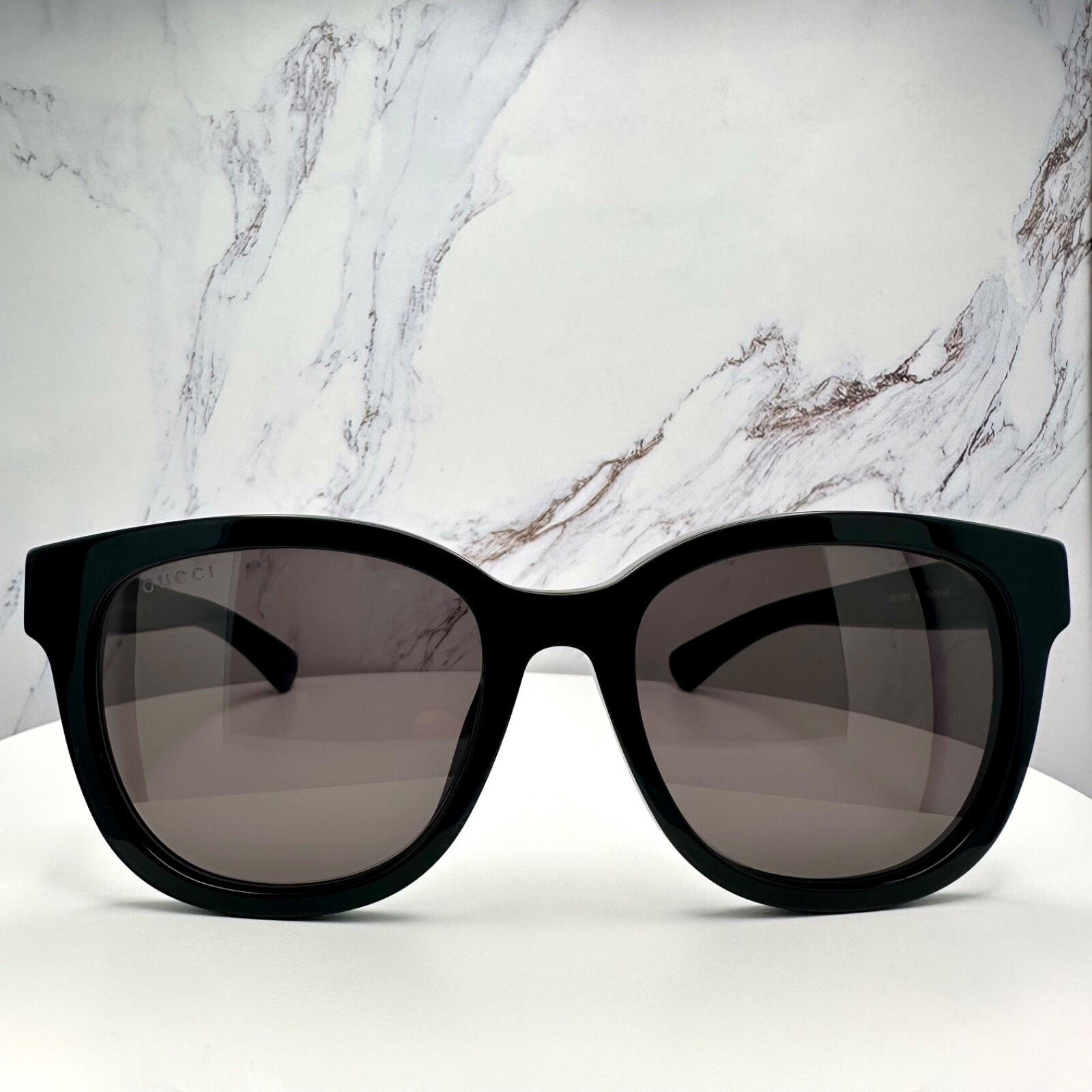 Gucci New GUCCI Sunglasses 2025 Collection Black 55mm Round Size ONE SIZE - 2 Thumbnail