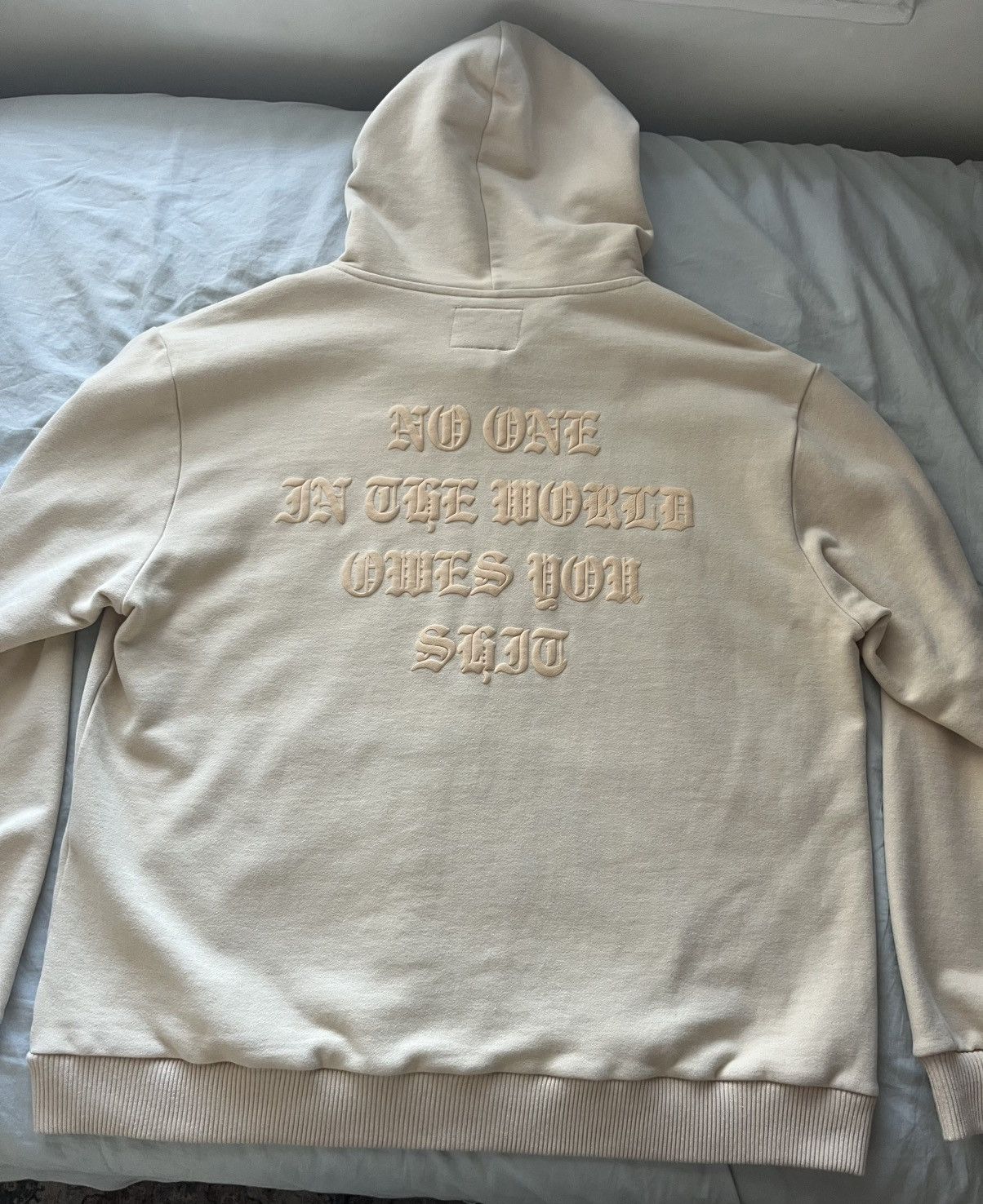 Menace Menace Cream Cross Heavyweight Zip Up Size L Size US L / EU 52-54 / 3 - 4 Thumbnail