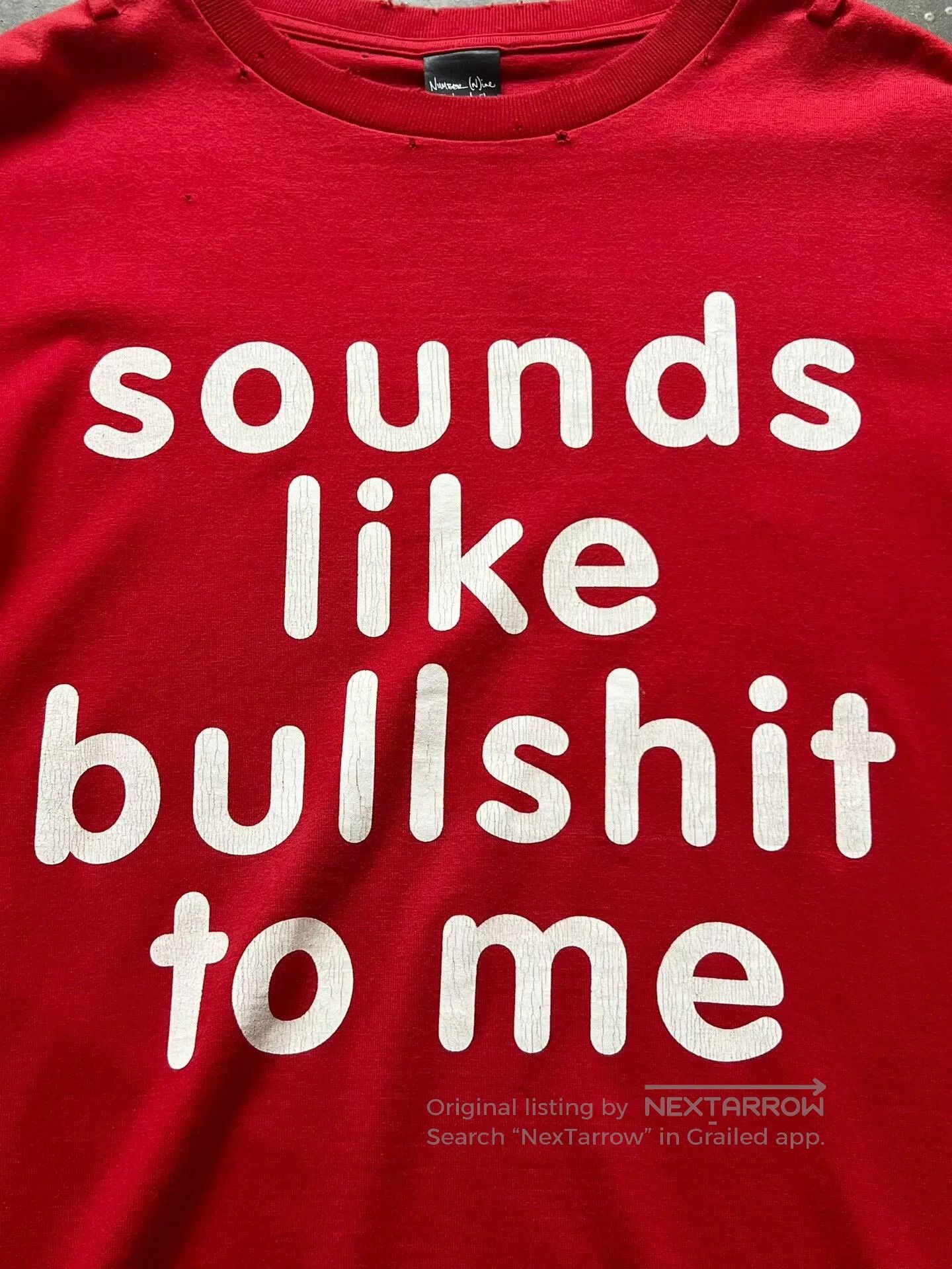 Number (N)ine red graphic slogan t-shirt. Size US M / EU 48-50 / 2 - 2 Thumbnail