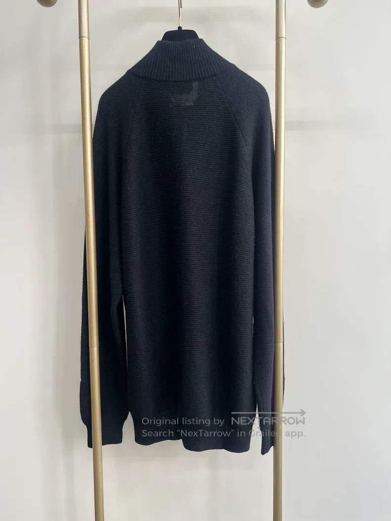 Hermes Hermes Alpaca and leather patch knitted zipper jacket Size US XXL / EU 58 / 5 - 2 Thumbnail