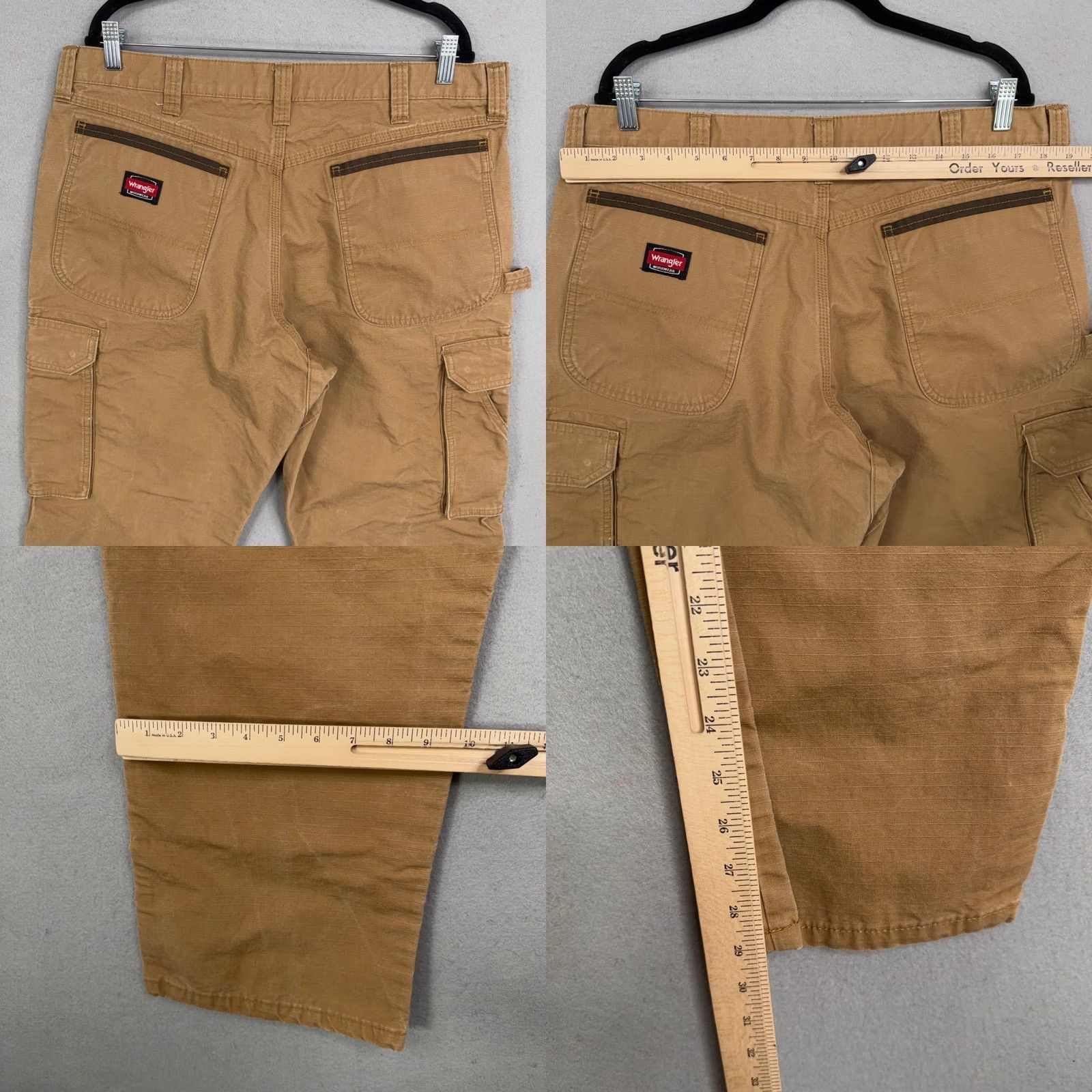 Wrangler Wrangler Cargo Pants Mens 38x30 Brown Solid Workwear Canvas Utility Gorpcore Size US 38 / EU 54 - 8 Thumbnail