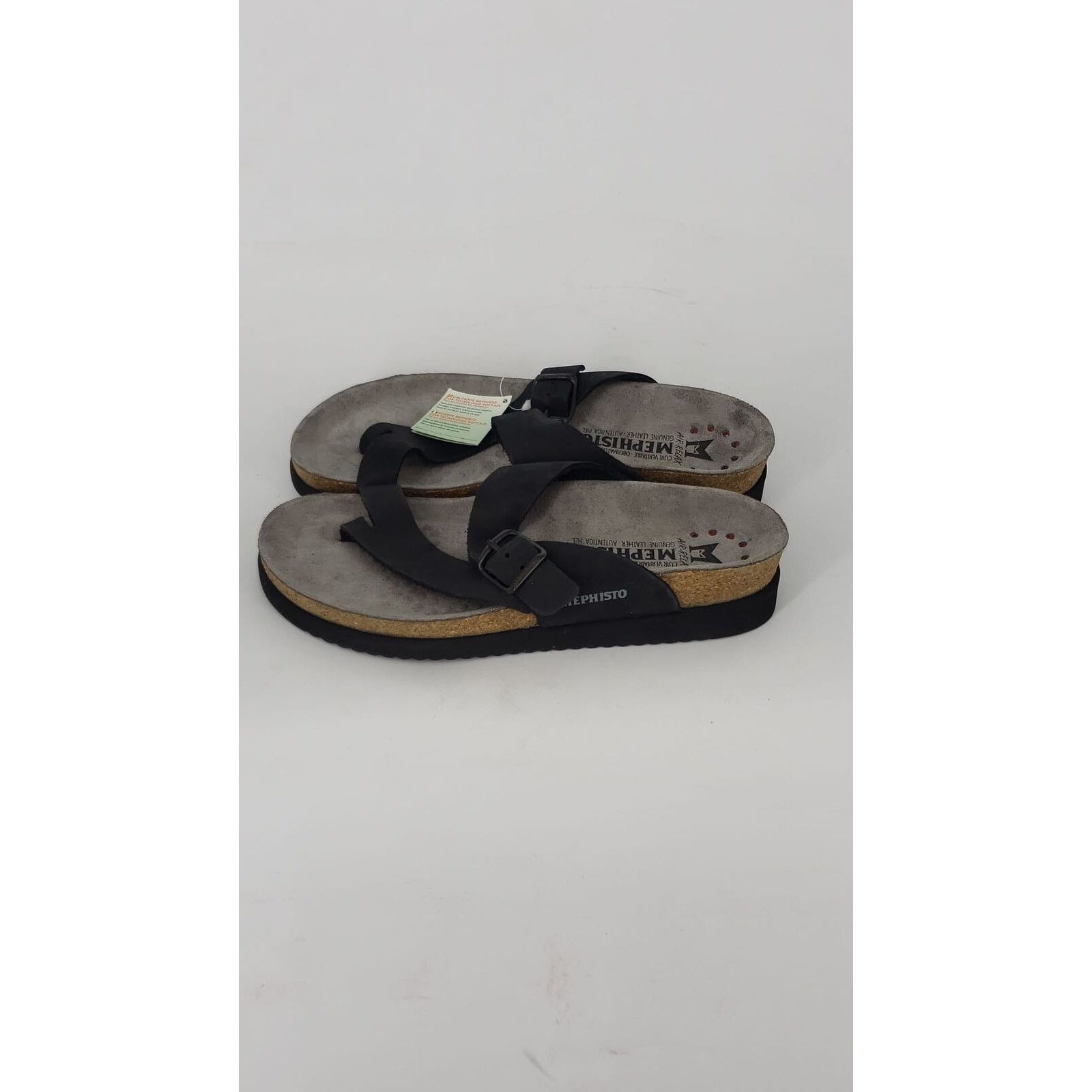Mephisto MEPHISTO WOMEN HELEN FOOTBED SANDAL BLACK/GRAY Size 9.5B Size US 9.5 / IT 39.5 - 4 Thumbnail