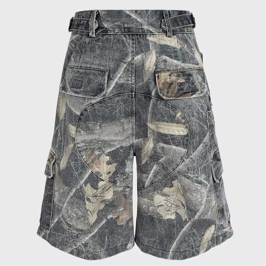 Vintage Camo Cargo Denim Shorts Size US 28 / EU 44 - 2 Thumbnail