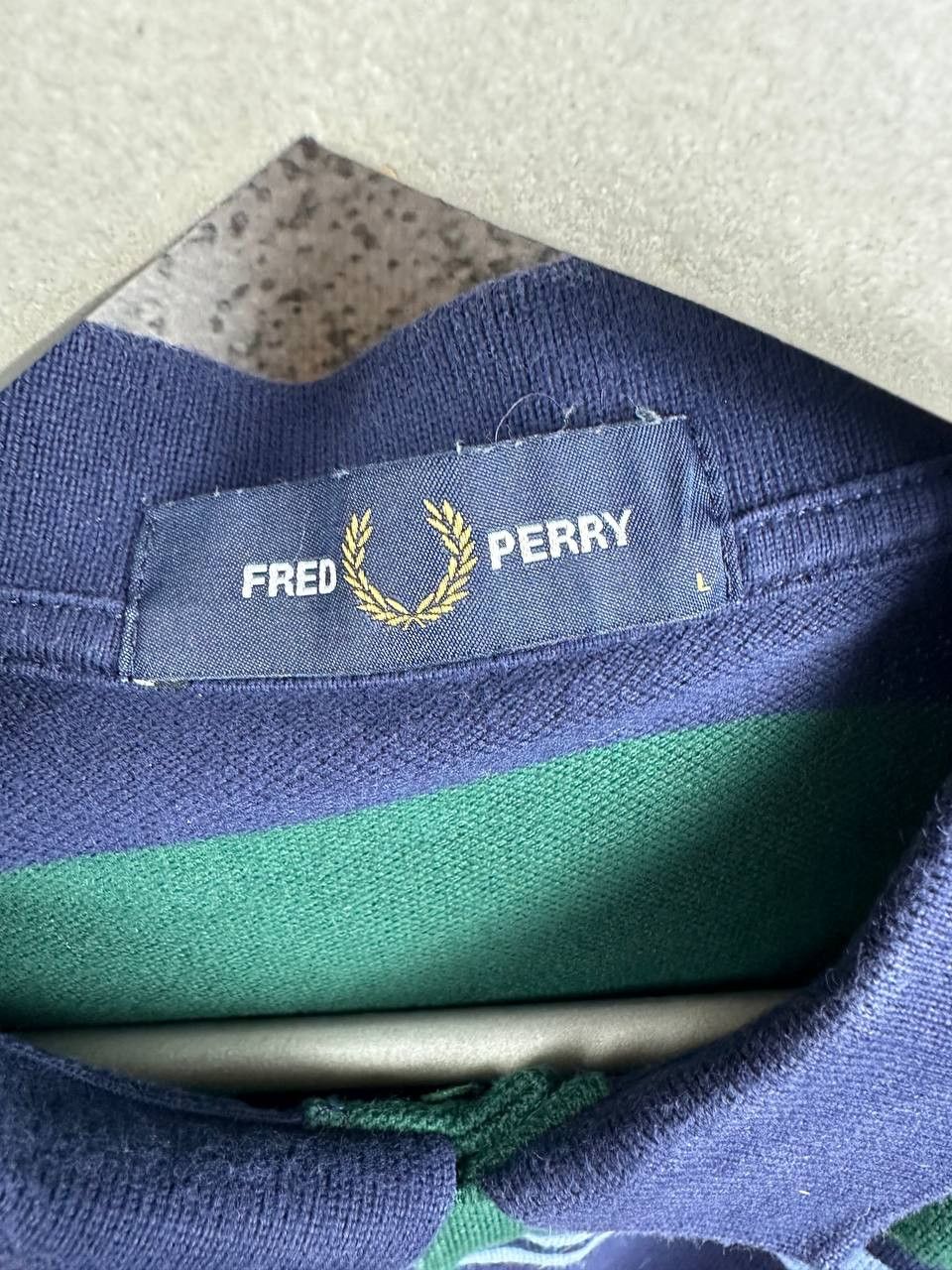 Fred Perry Fred Perry Striped Polo Shirt Navy / Green Cotton M8537 Size US L / EU 52-54 / 3 - 9 Thumbnail