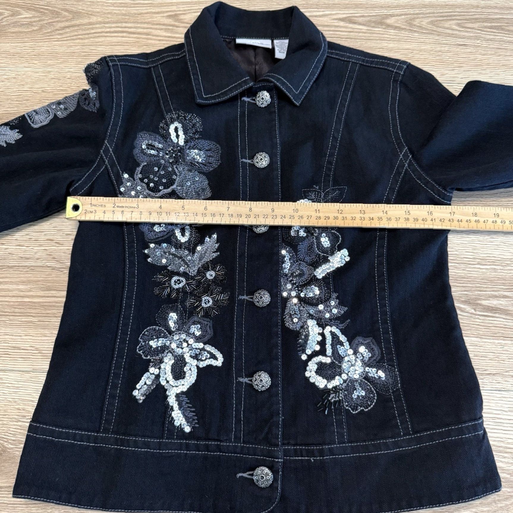 Vintage VINTAGE Chico's Jeans Pants Women’s 0.5 Black Bootcut Matching Jacket 0 Set - Kid? Size 25" / US 0 / IT 36 - 5 Thumbnail