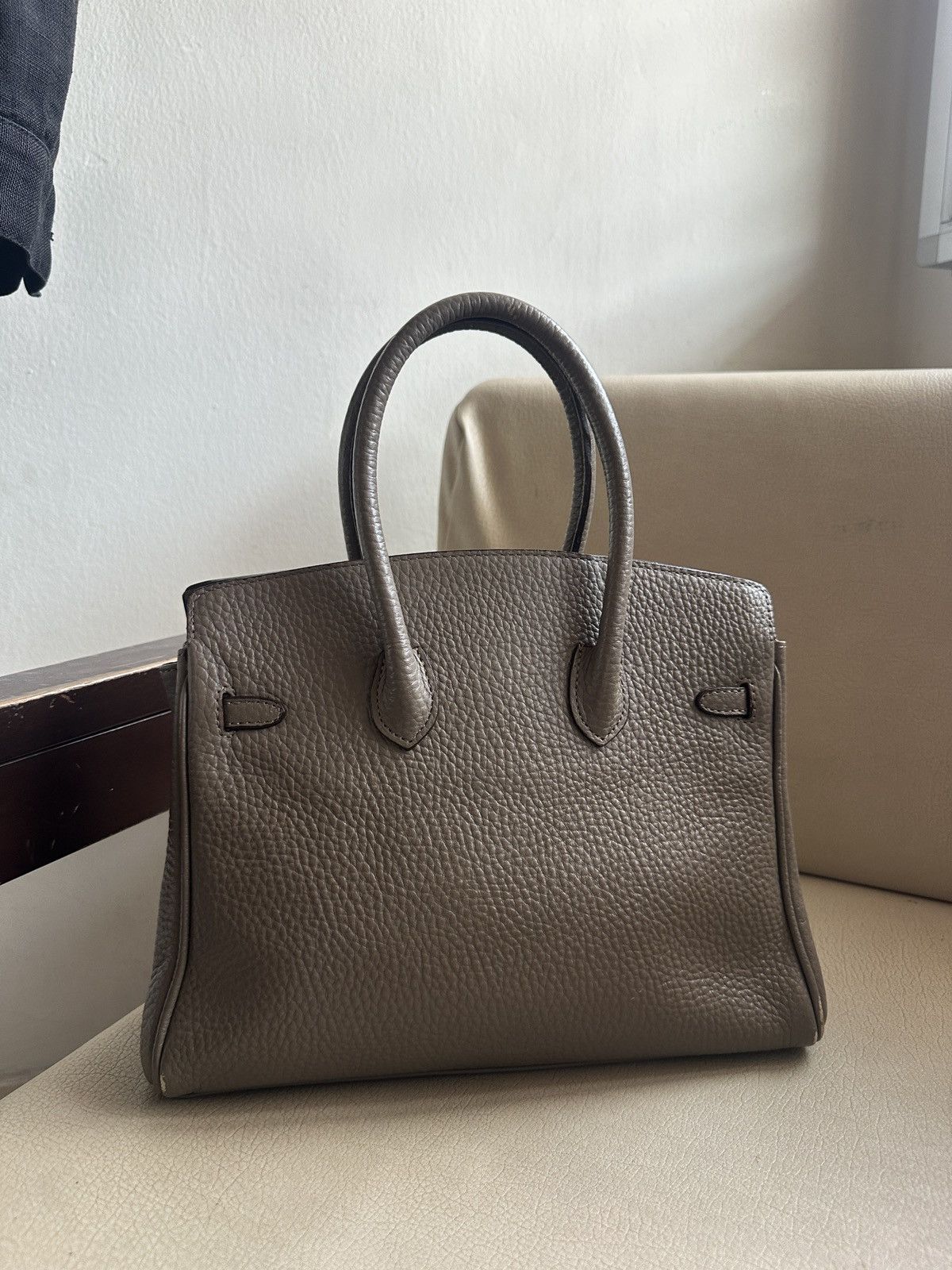 Japanese Brand Custom made Leather Etoupe Birkin Bag Size ONE SIZE - 4 Thumbnail