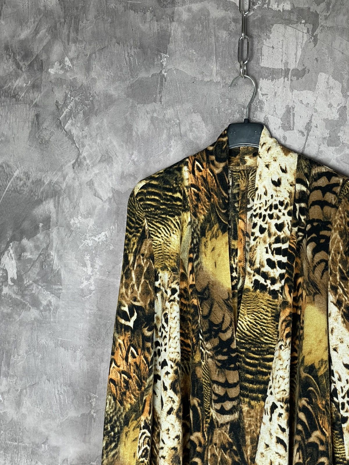 Vintage Avant Garde Y2K Style Leopard Sweater Cardigan Size L / US 10 / IT 46 - 3 Thumbnail
