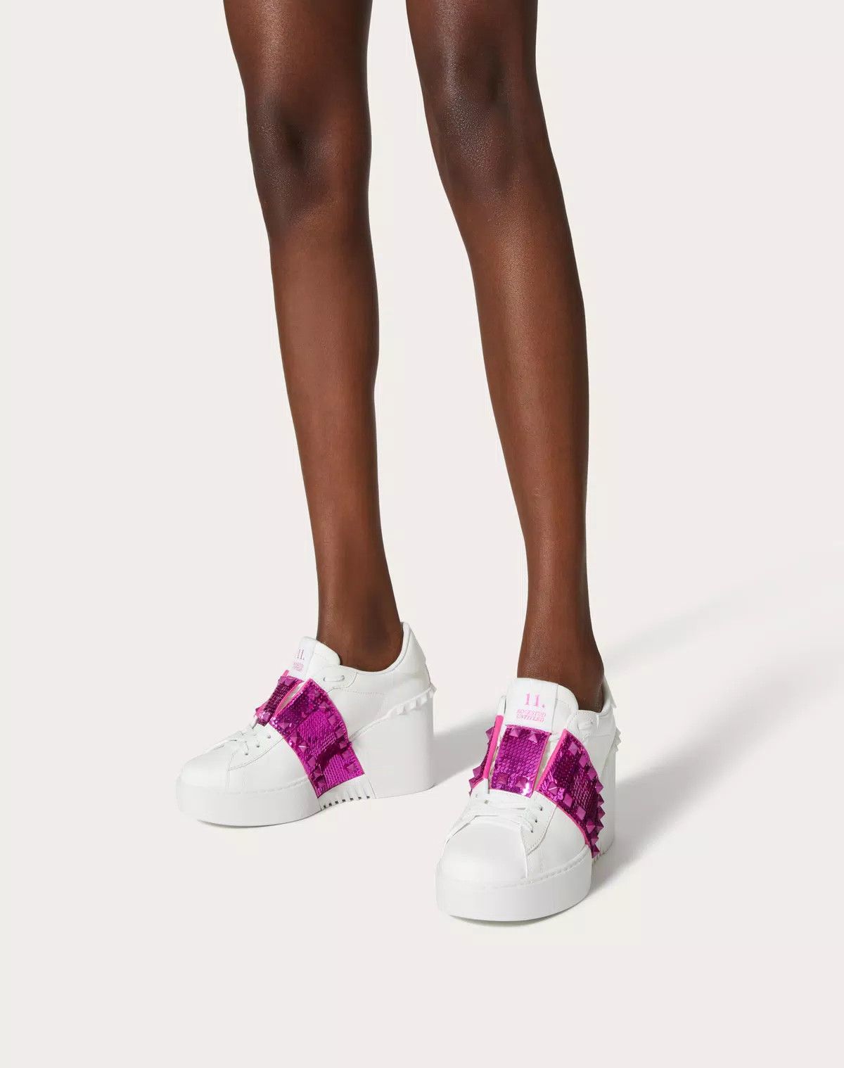 Valentino o1s1wg110426 One Stud XL Trainers in Nappa Leather Crystals Size US 9.5 / IT 39.5 - 6 Thumbnail