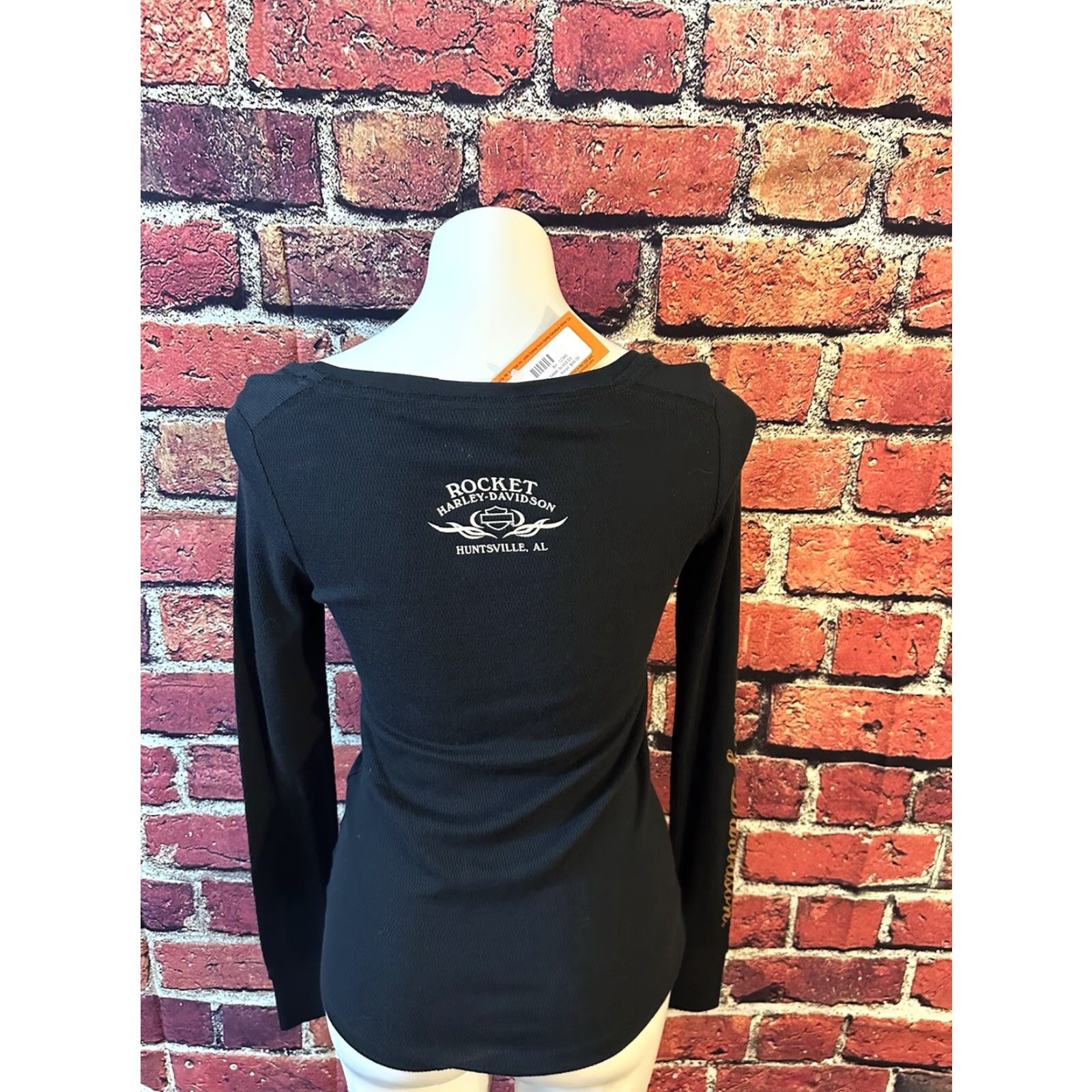 Harley Davidson Harley-Davidson T-Shirt Womens Small Long Sleeve Pullover Bling Logo Multicolor 100% Cotton Casual Basic Motorcycle Size S / US 4 / IT 40 - 6 Thumbnail