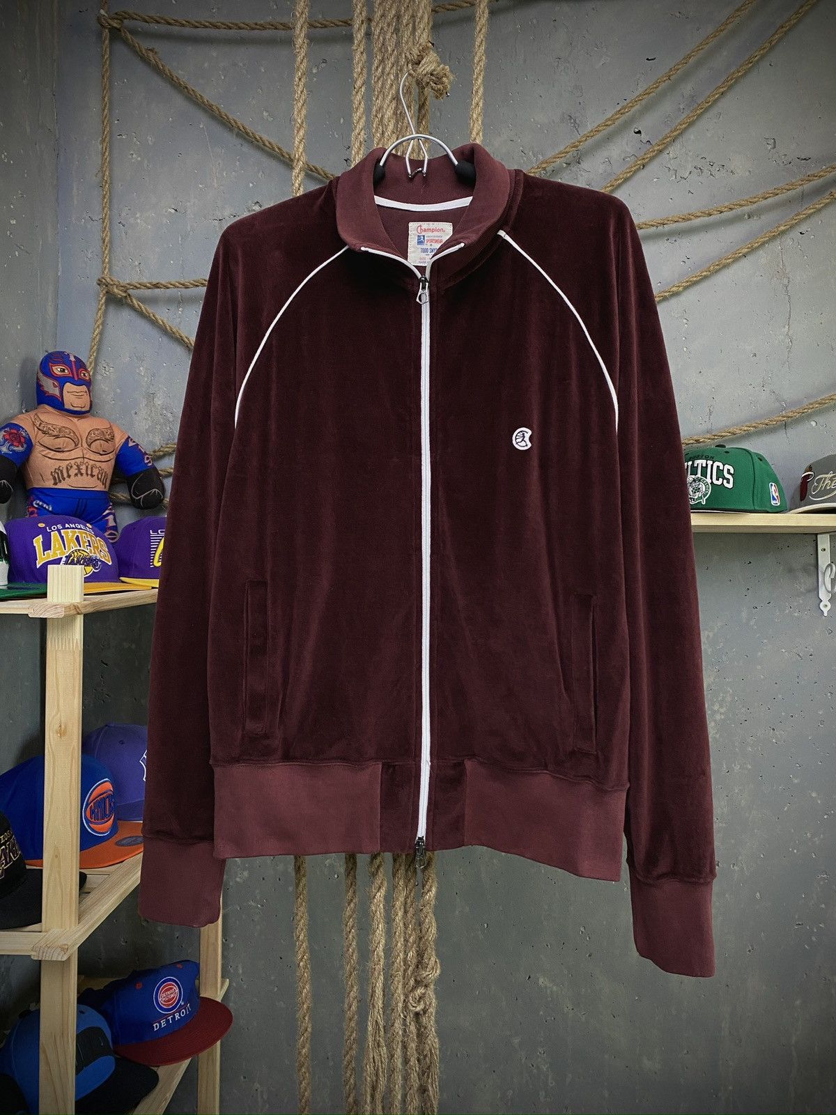 Champion velvet tracksuit best sale