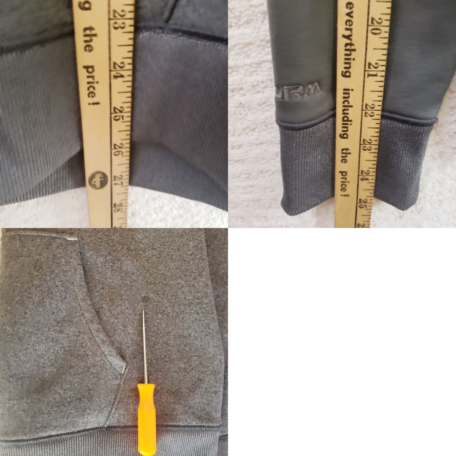 Under Armour Under Armour Hoodie Mens Gray Full Zip Hooded Sweatshirt Storm L Logo Zipper Pocket Regular Fit Size US L / EU 52-54 / 3 - 11 Thumbnail