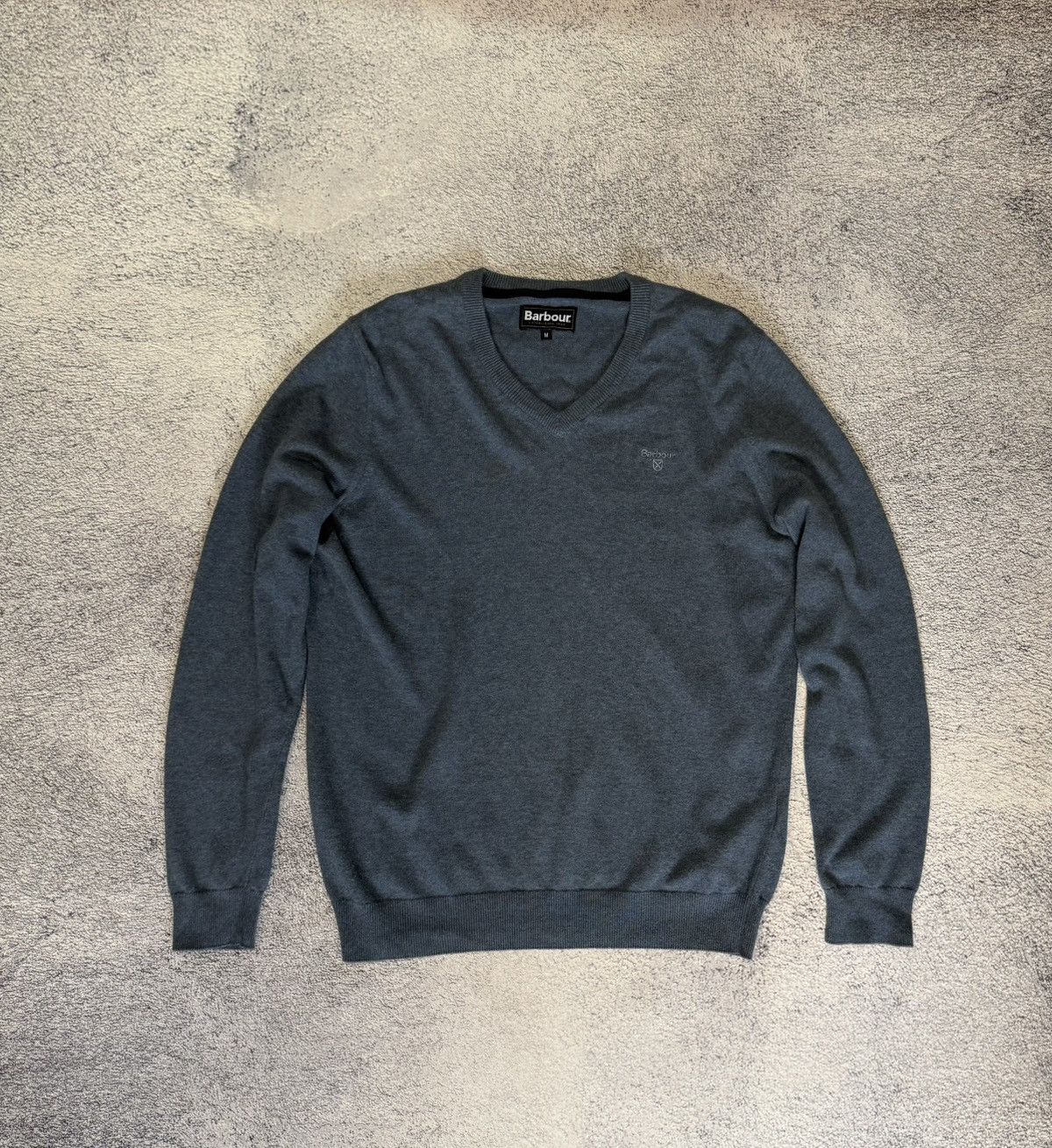 Barbour Barbour V Neck Sweater Cotton Pullover Knit Logo Men Casual Size US M / EU 48-50 / 2 - 2 Thumbnail