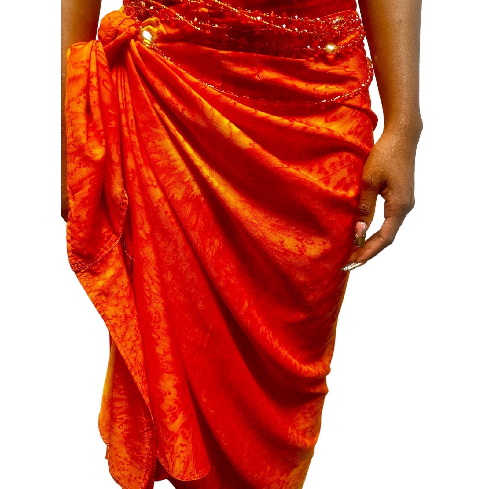 Other Gorgeous vibrant orange set with crop top and sarong skirt Size 32" / US 10 / IT 46 - 2 Thumbnail