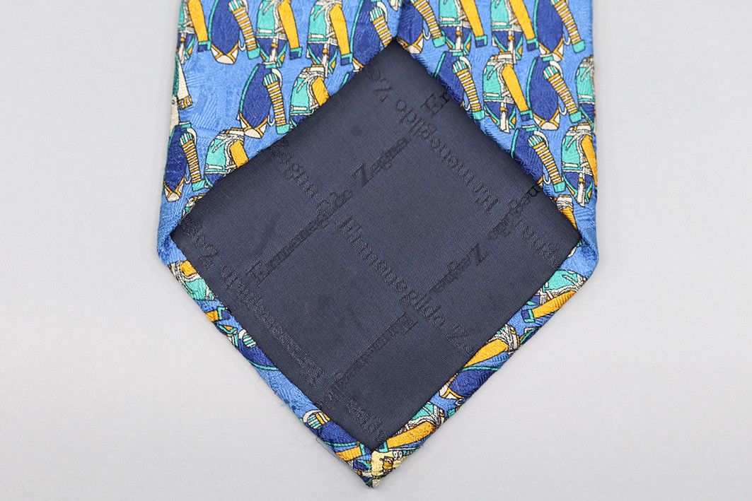 Ermenegildo Zegna Vintage Ermenegildo Zegna Abstract Print Tie Size ONE SIZE - 3 Thumbnail