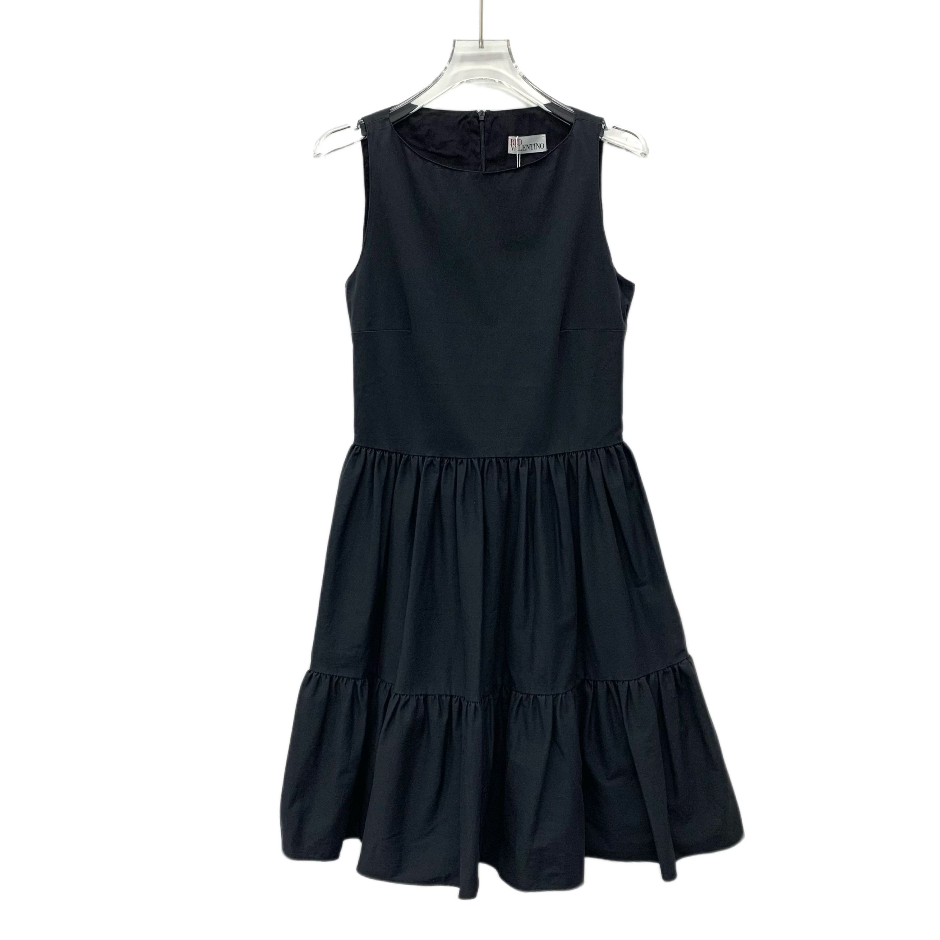 RED Valentino Red Valentino Black Ruffle Cotton Sleeveless Dress (M) Size M / US 6-8 / IT 42-44 - 1 Thumbnail